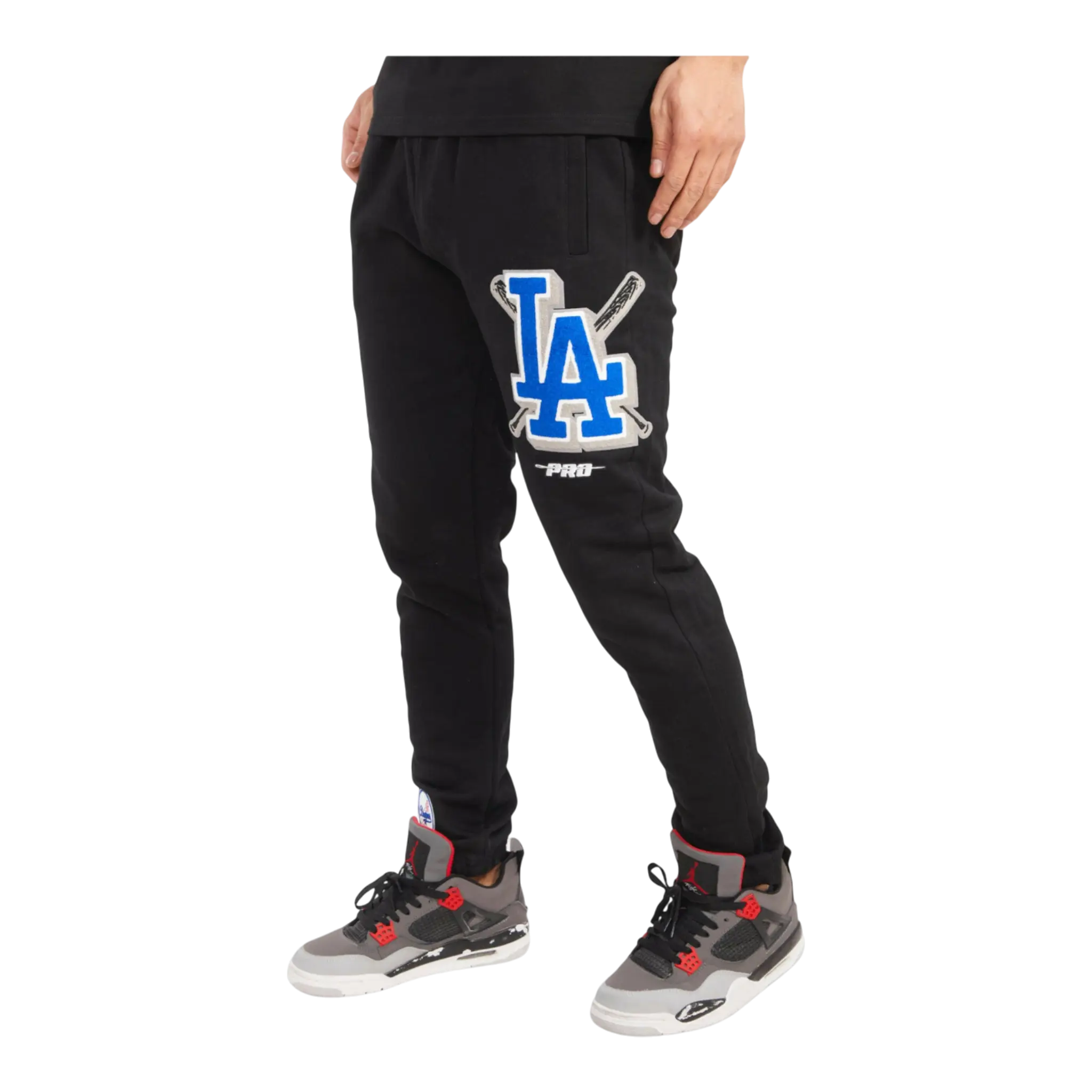 Pro Standard MLB Los Angeles Dodgers Mash Up Logo Men Sweatpants Black 1