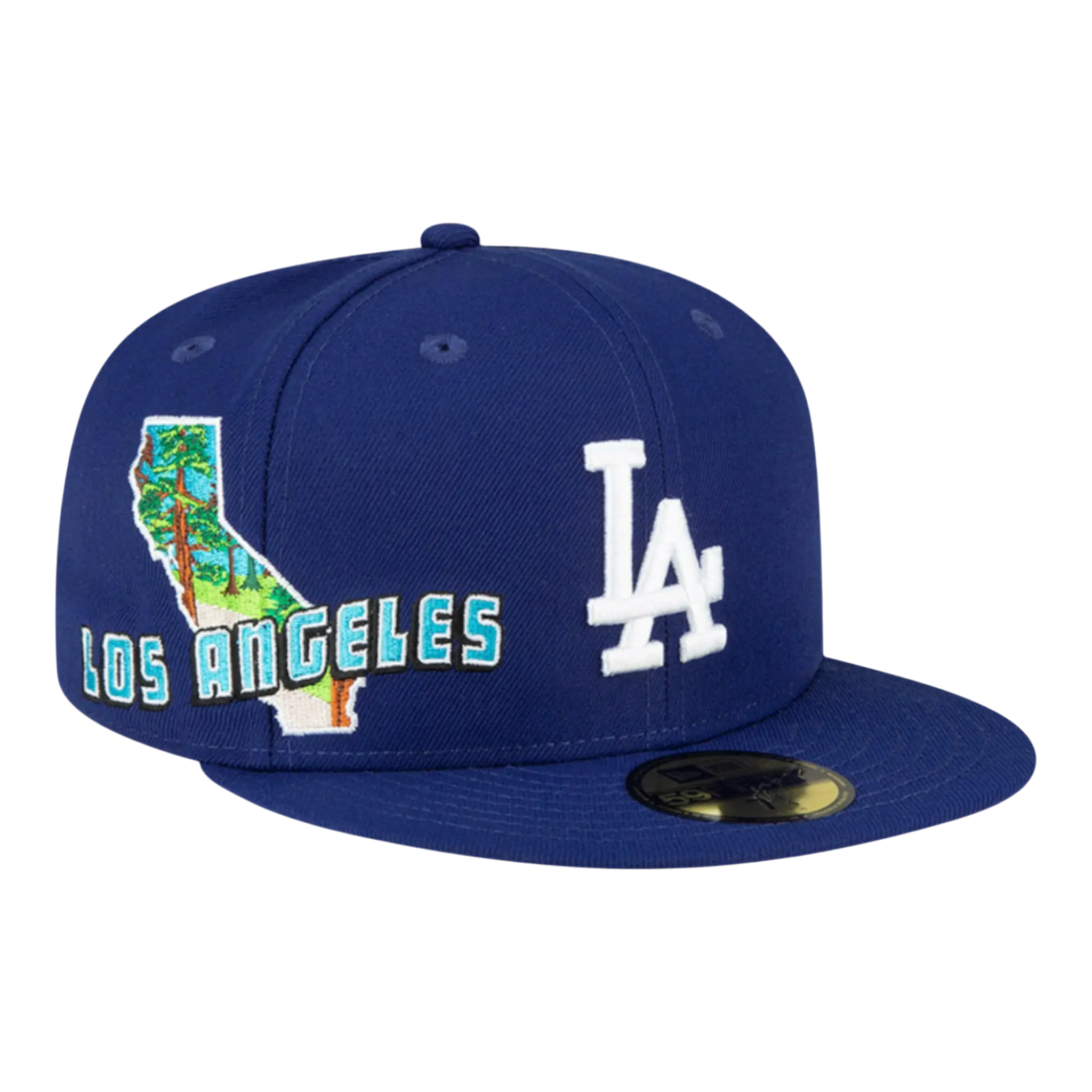 New Era 59Fifty MLB Los Angeles Dodgers Stateview Fitted Hat Blue 1
