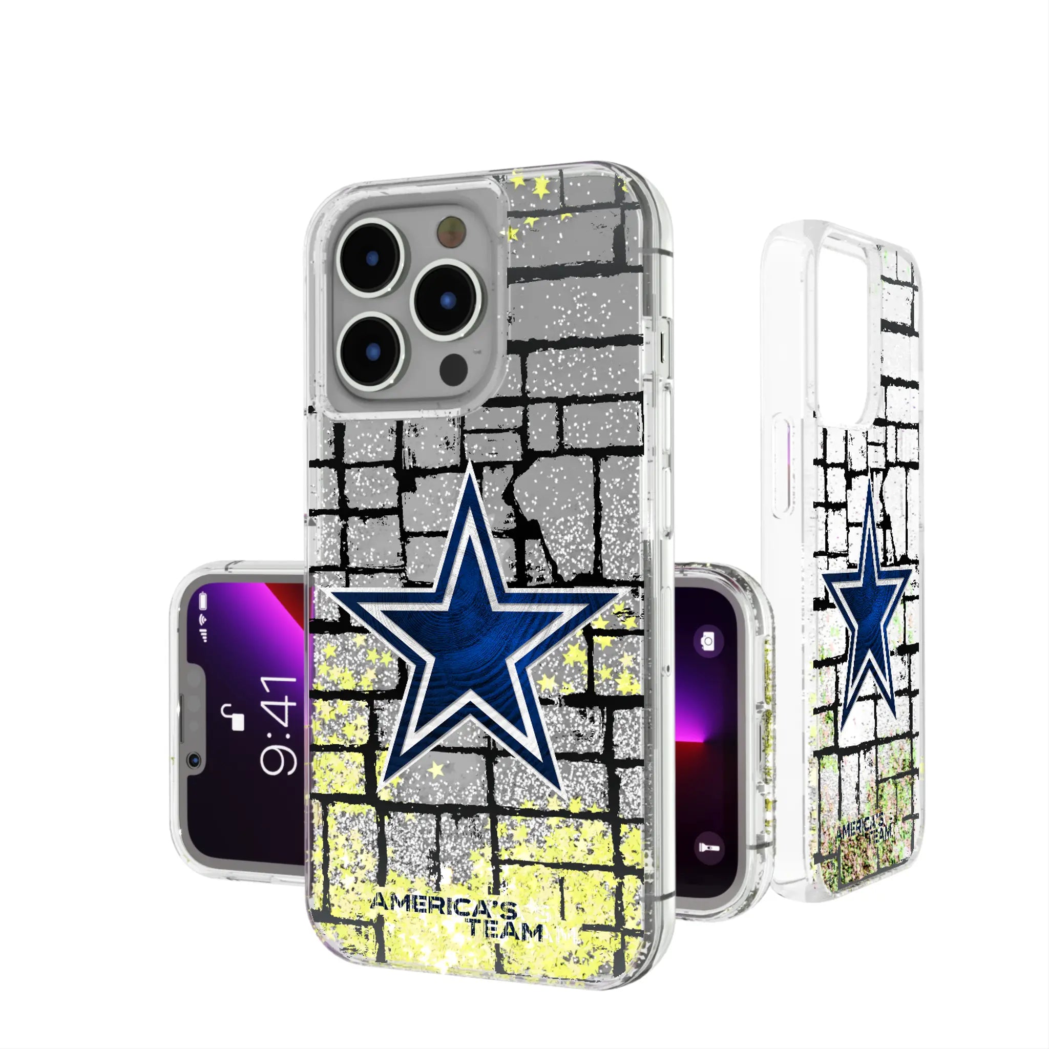 Dallas Cowboys Brick Wall Glitter Phone Case for Apple iPhone 17 Series 17