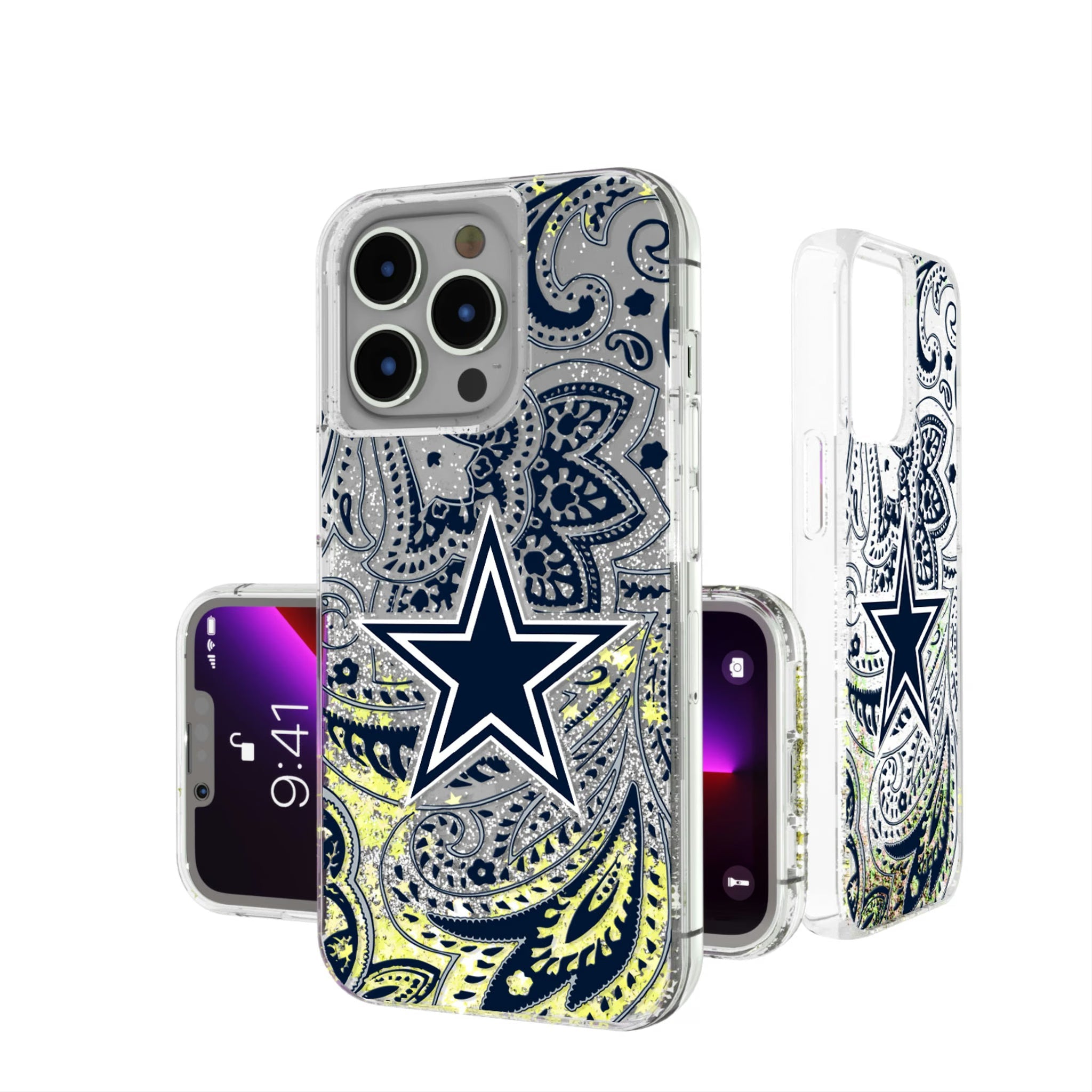 Dallas Cowboys Paisley Glitter Phone Case 14