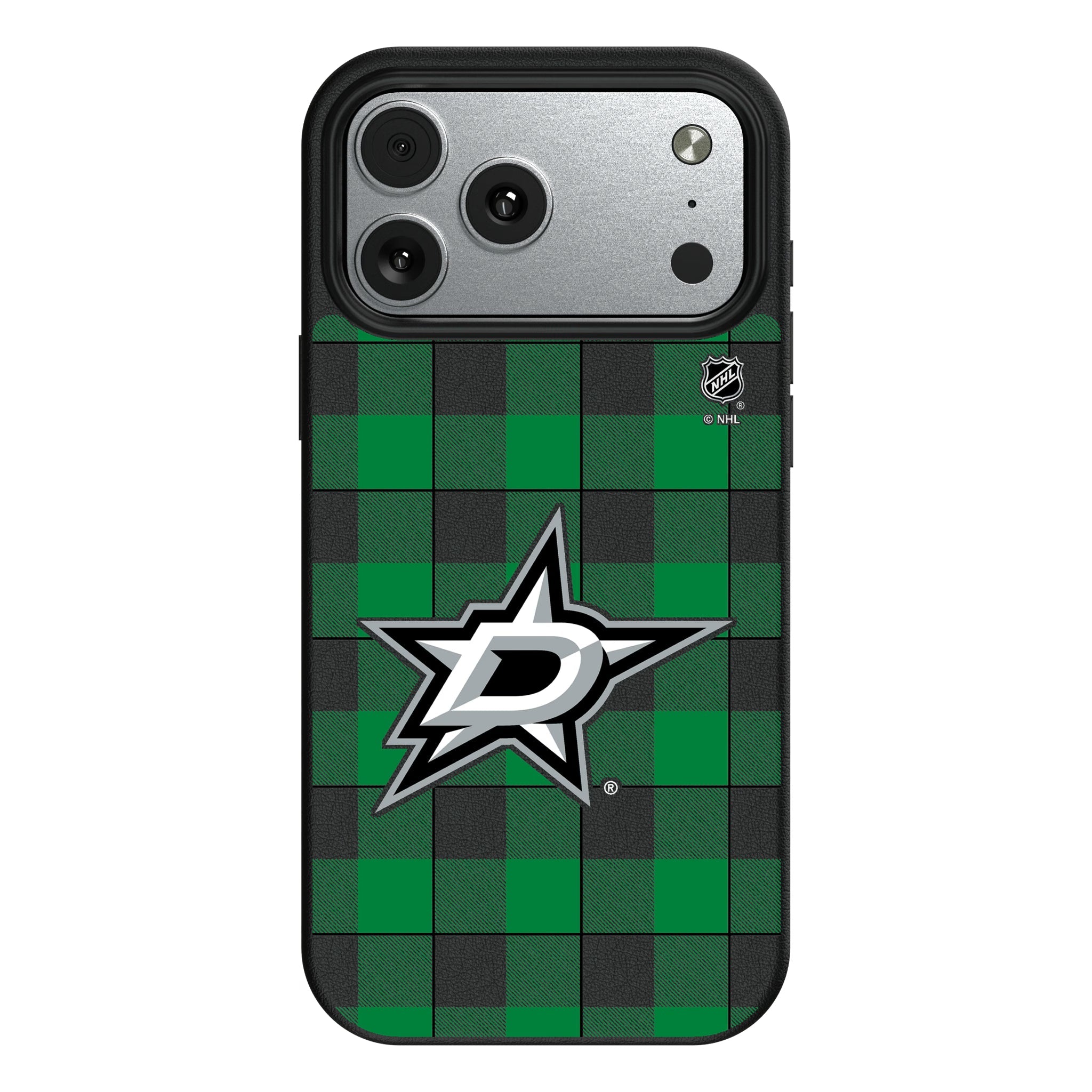 Dallas Stars Plaid MagSafe Compatible Phone Case for Apple iPhone 10