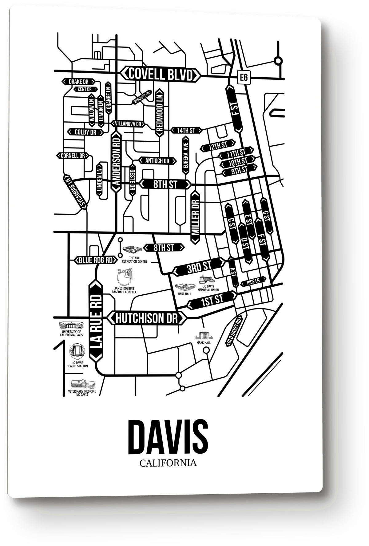Davis, California street map 8