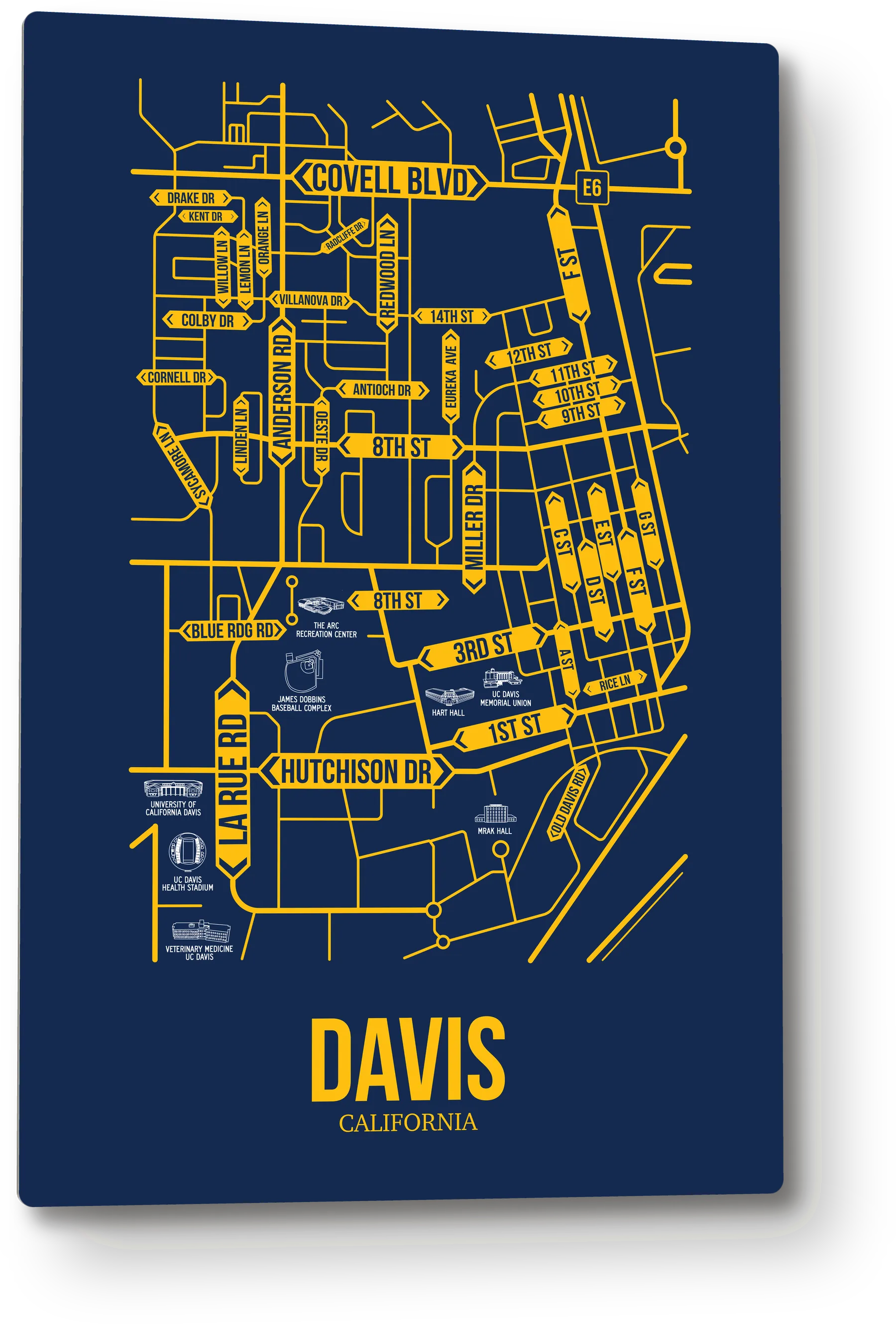 Davis, California street map 1