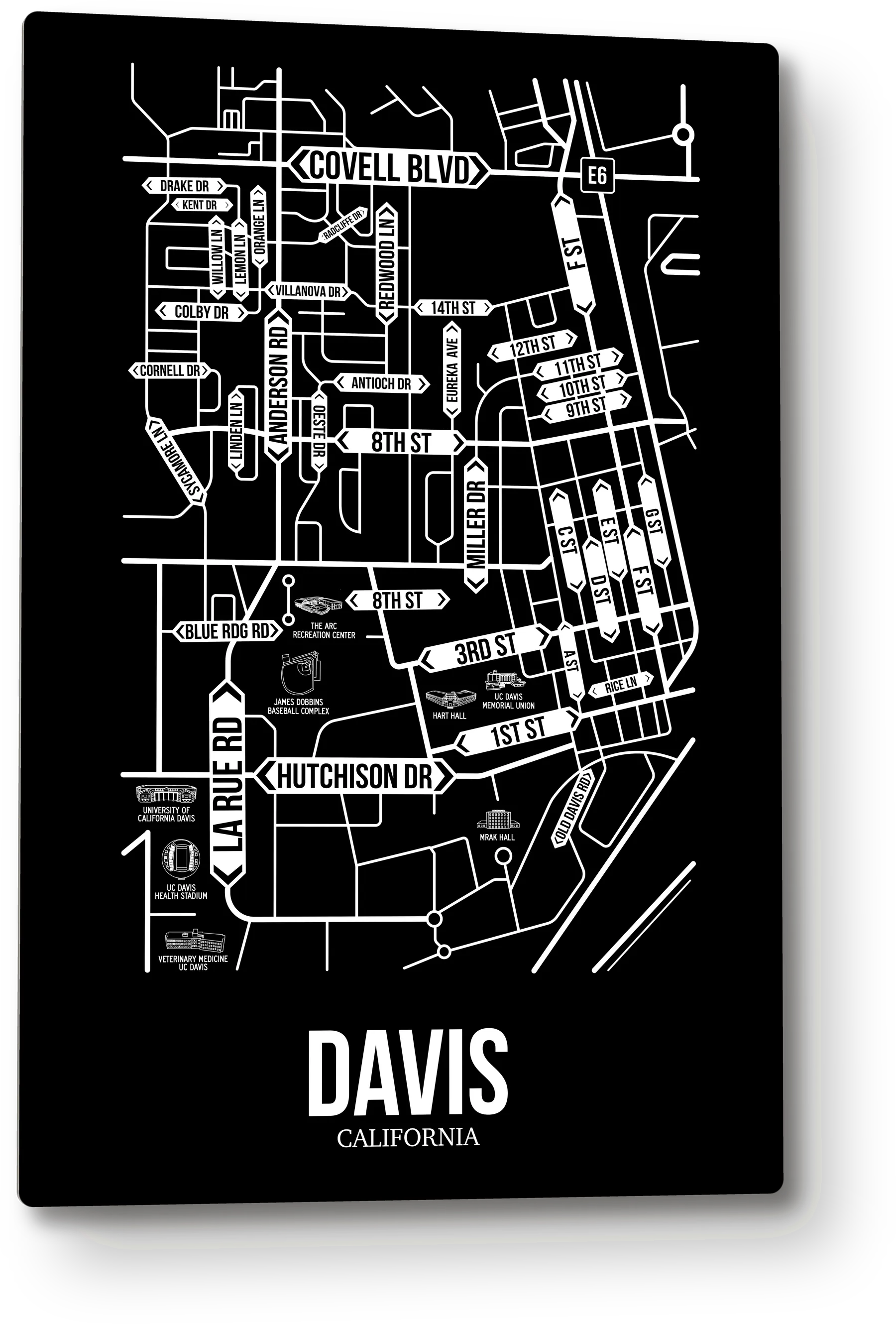 Davis, California street map 9