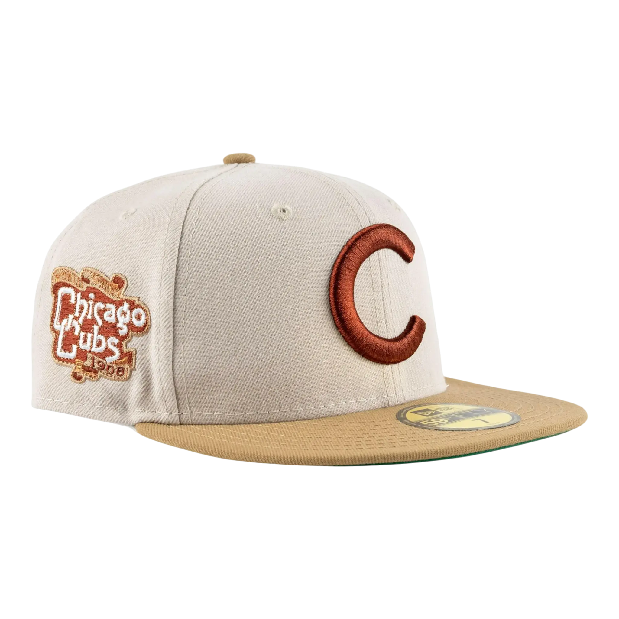 New Era 59Fifty Chicago Cubs 1908 WS Family Nights Pack Men Fitted Hat Khaki/Brown 1