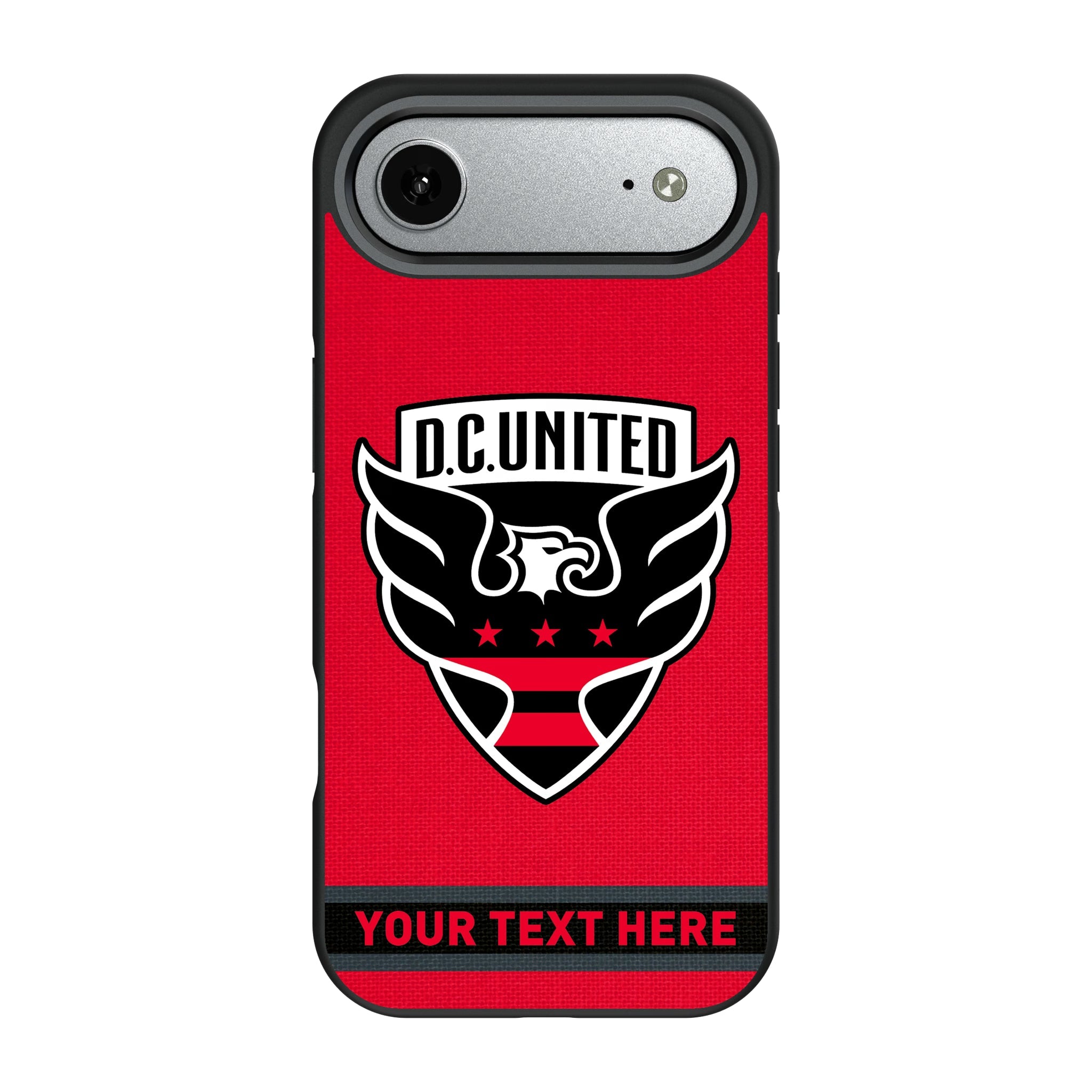 DC United Personalized Stripe Bump Phone Case for Apple iPhone 10