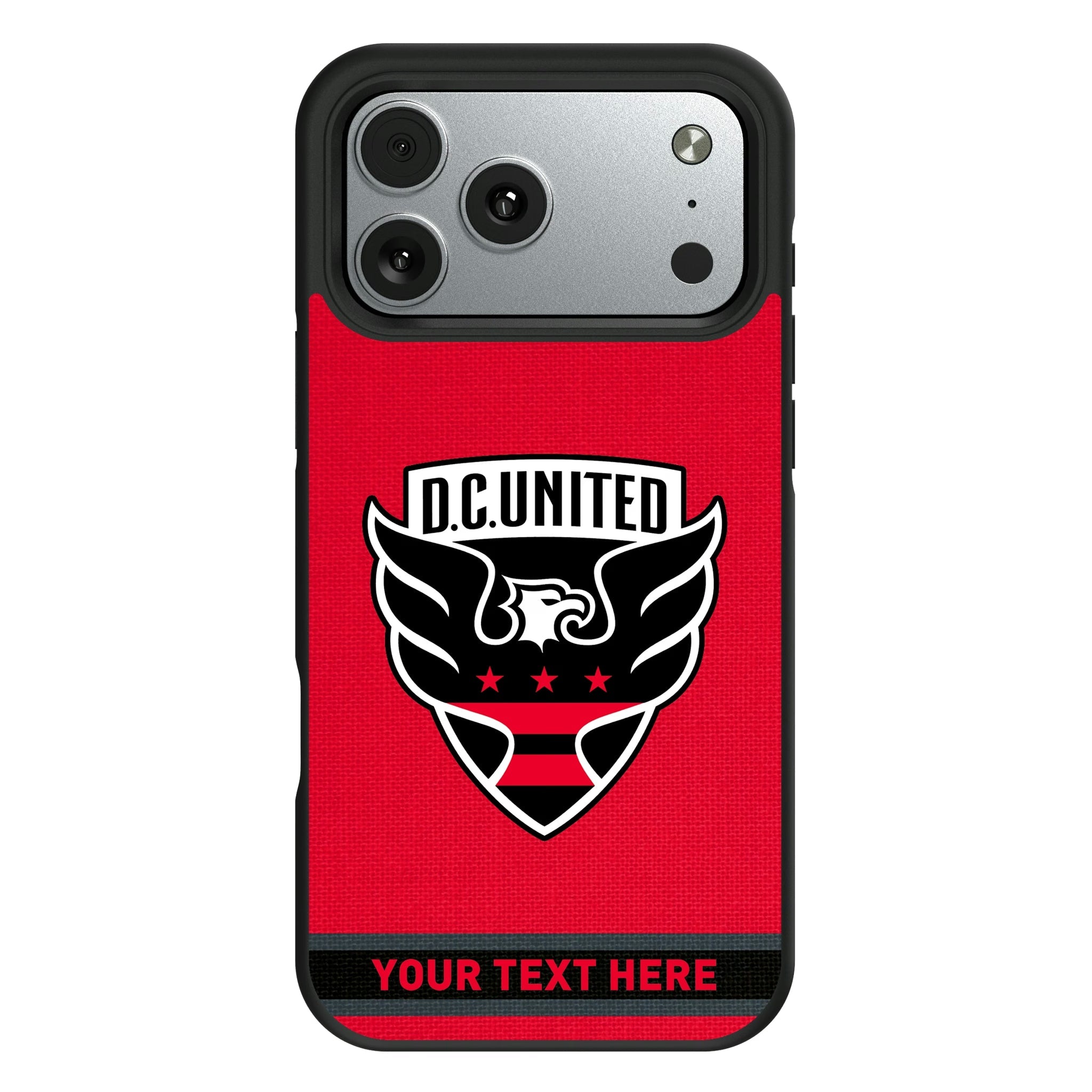 DC United Personalized Stripe Bump Phone Case for Apple iPhone 12
