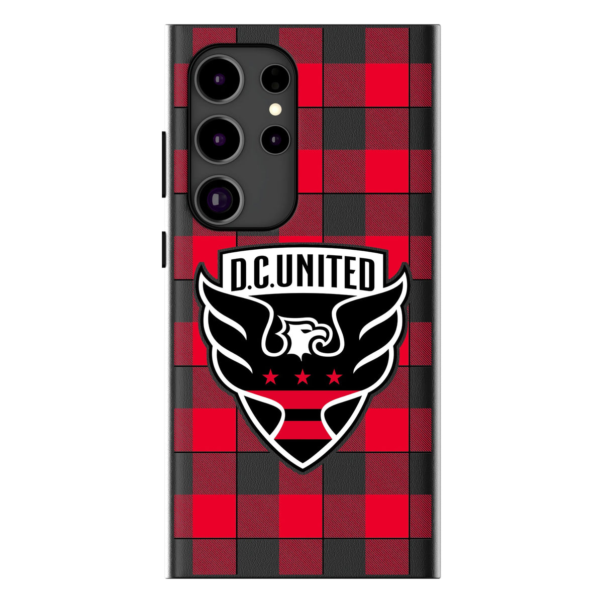 DC United Plaid MagSafe Compatible Phone Case for Samsung Galaxy 18