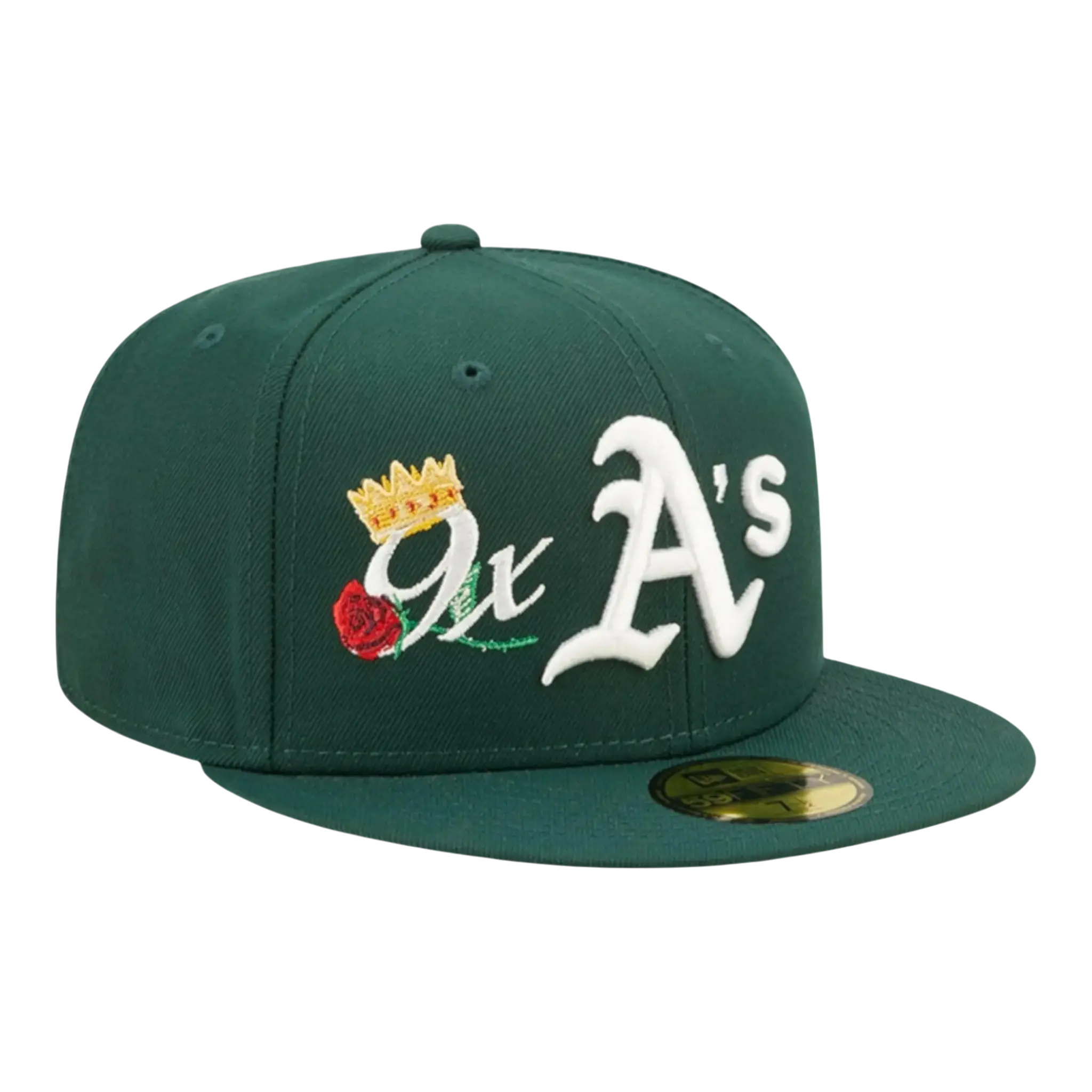 New Era Oakland Athletics Crown Champs WS Men Fitted Hat Green 1
