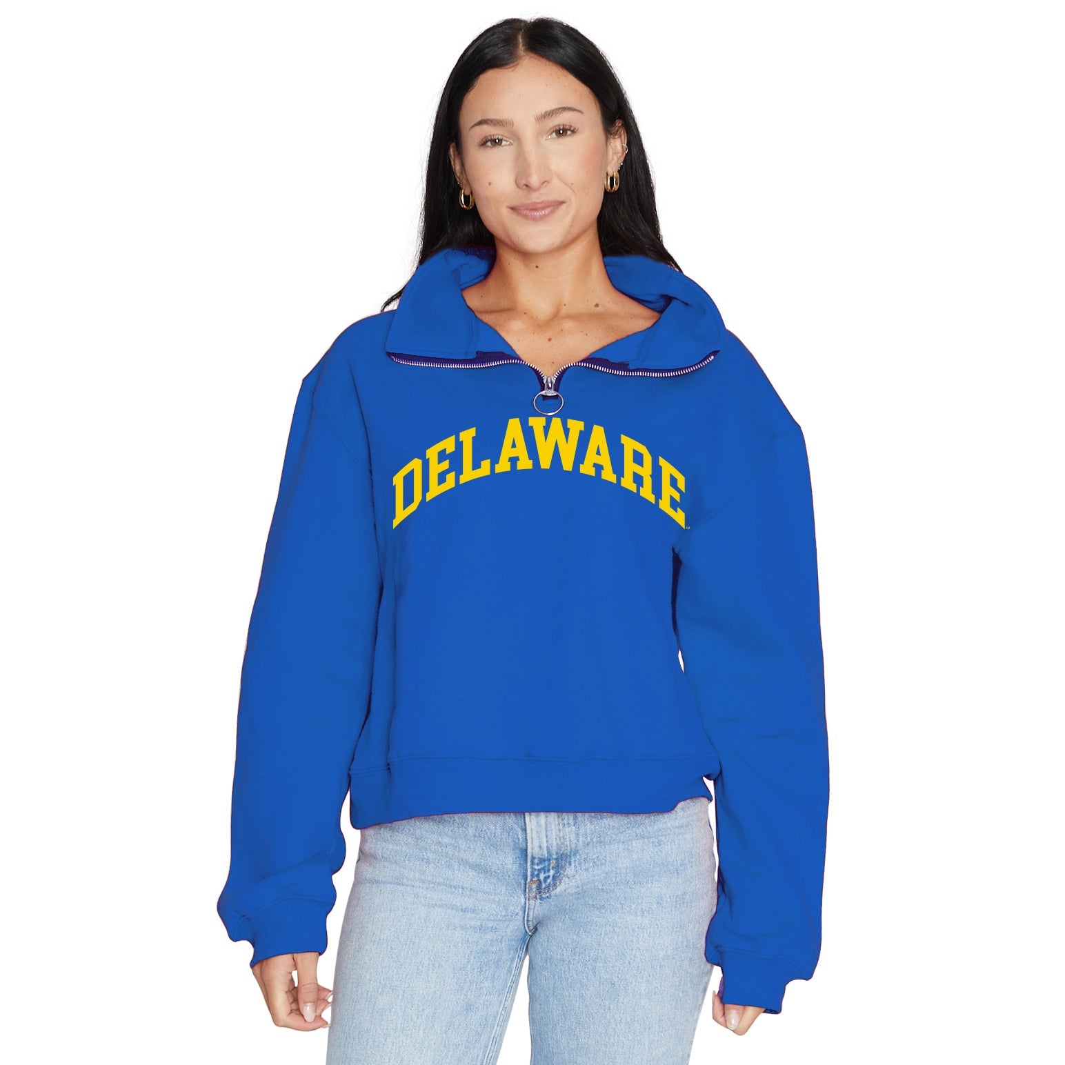 Delaware Blue Hens Quarter Zip Sweatshirt | lojobands