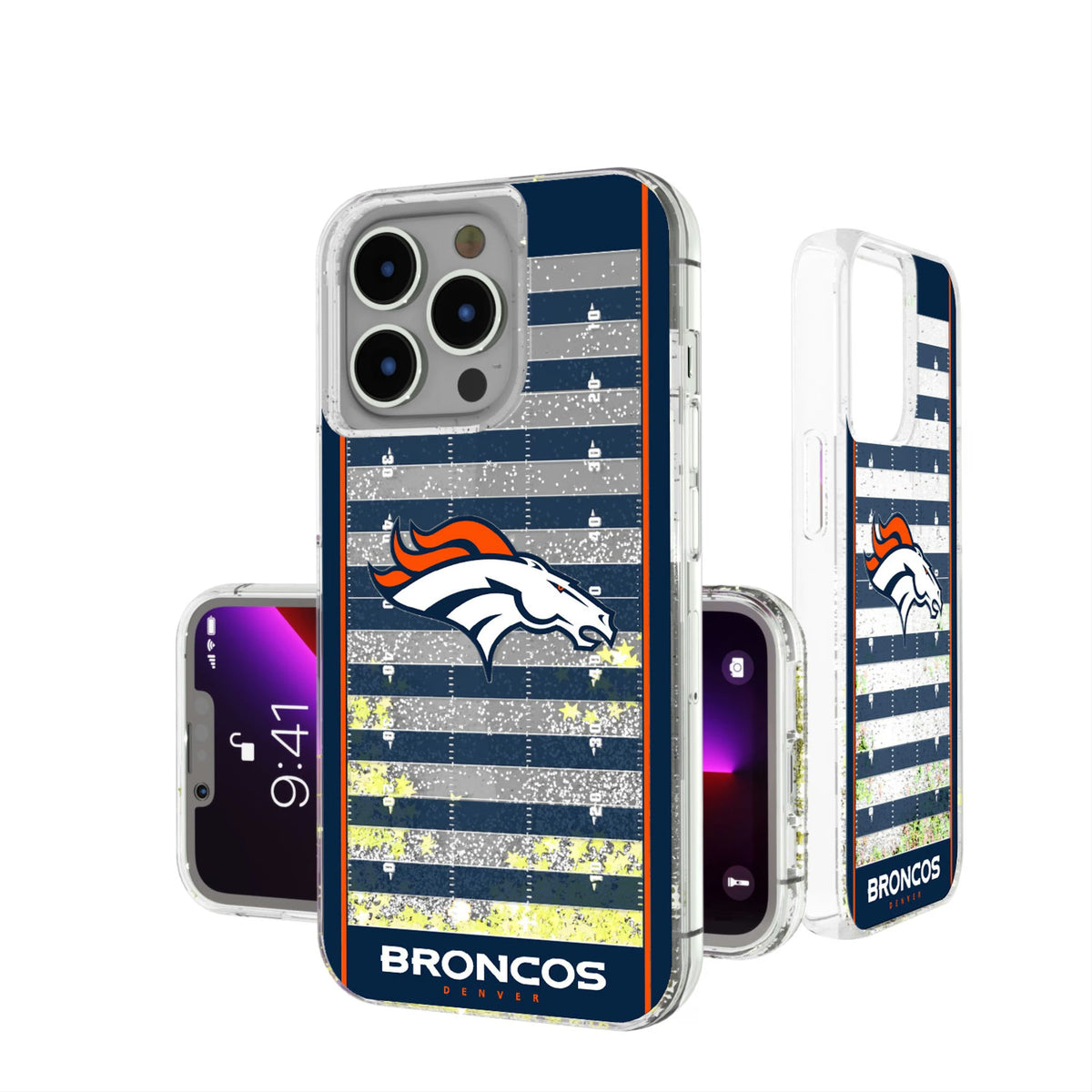 Denver Broncos Field Glitter Phone Case 14