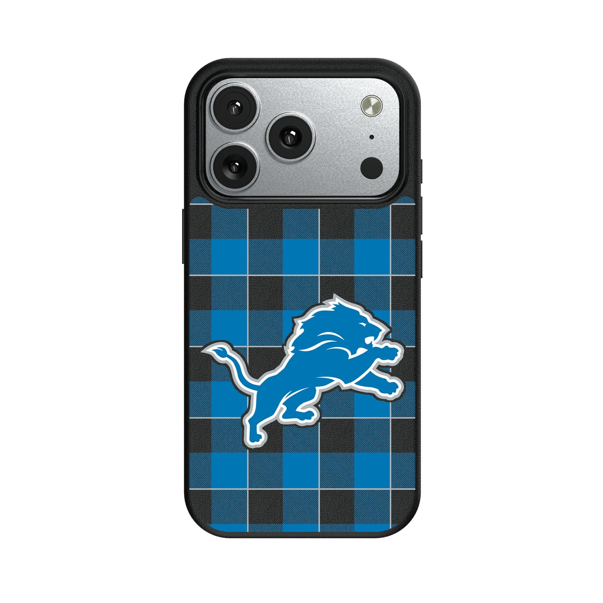 Detroit Lions Plaid MagSafe Compatible Phone Case for Apple iPhone 8