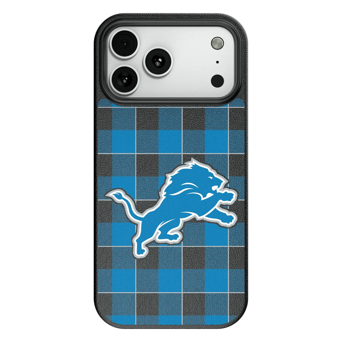 Detroit Lions Plaid MagSafe Compatible Phone Case for Apple iPhone 9