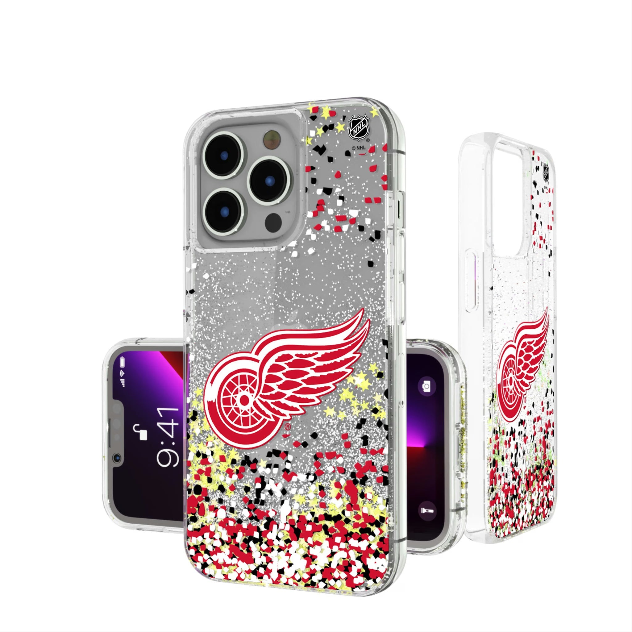 Detroit Red Wings Confetti Glitter Phone Case 14