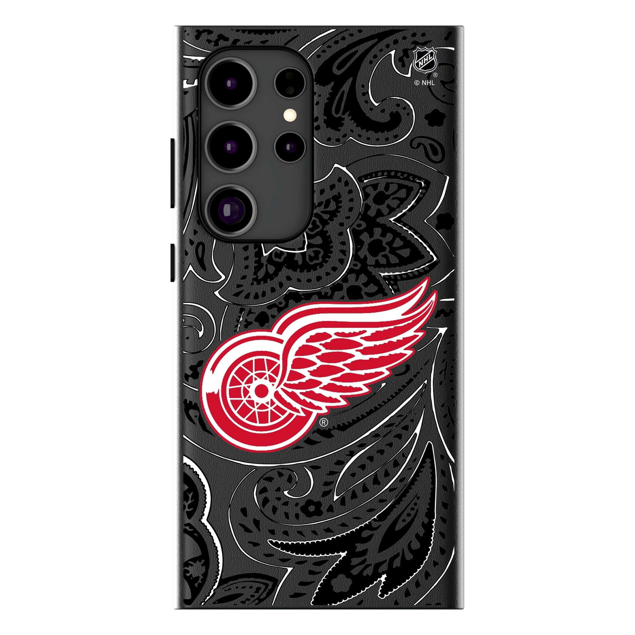 Detroit Red Wings Paisley MagSafe Compatible Phone Case for Samsung Galaxy 15