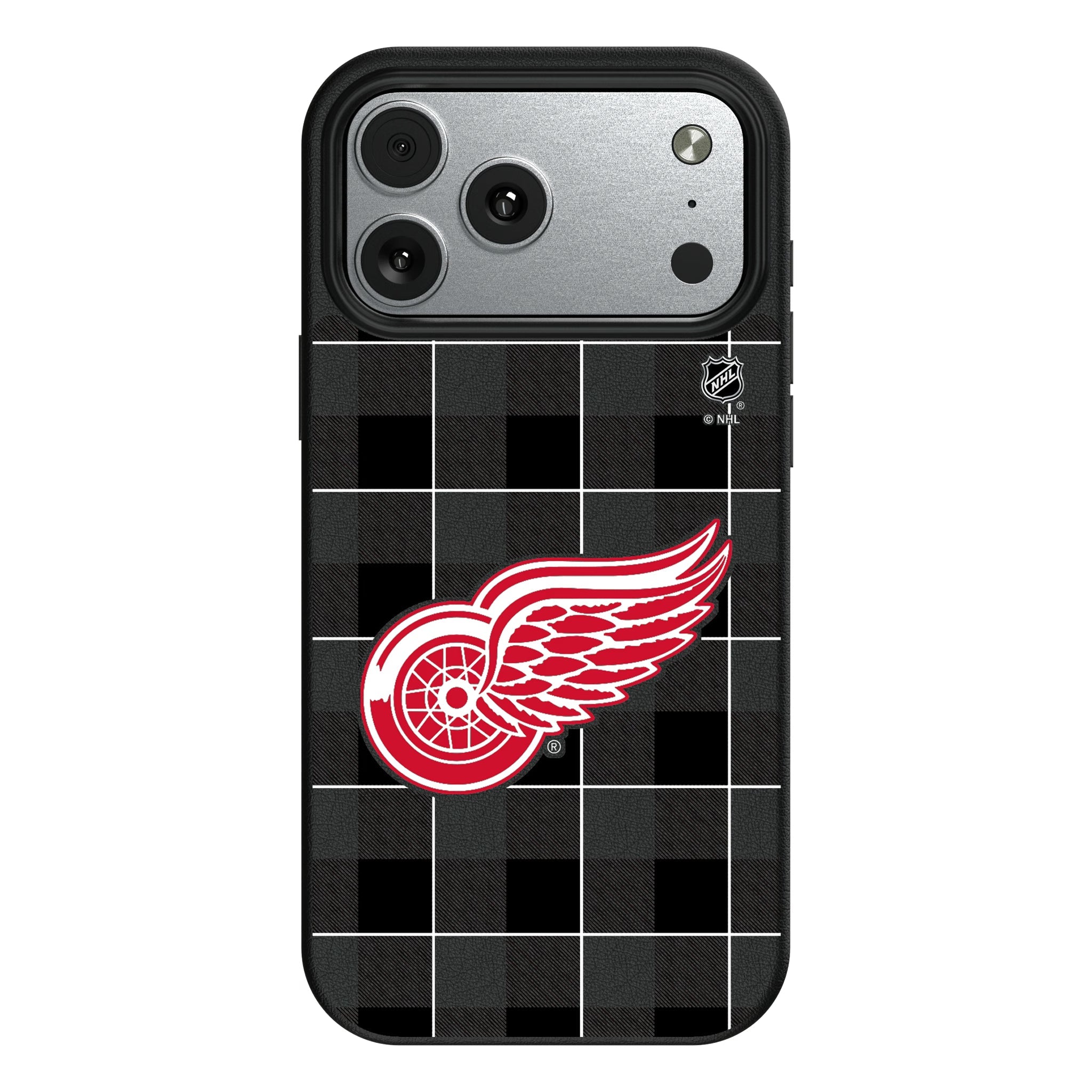 Detroit Red Wings Plaid MagSafe Compatible Phone Case for Apple iPhone 10