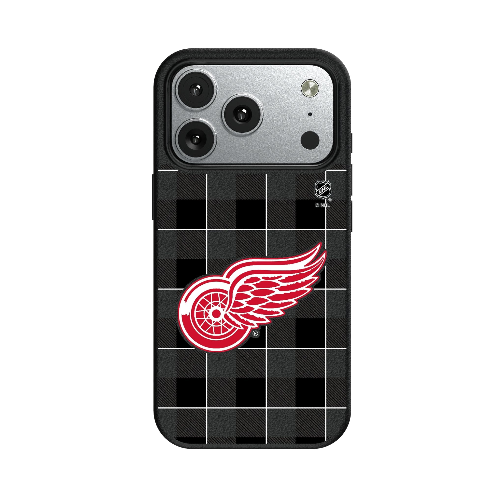 Detroit Red Wings Plaid MagSafe Compatible Phone Case for Apple iPhone 9