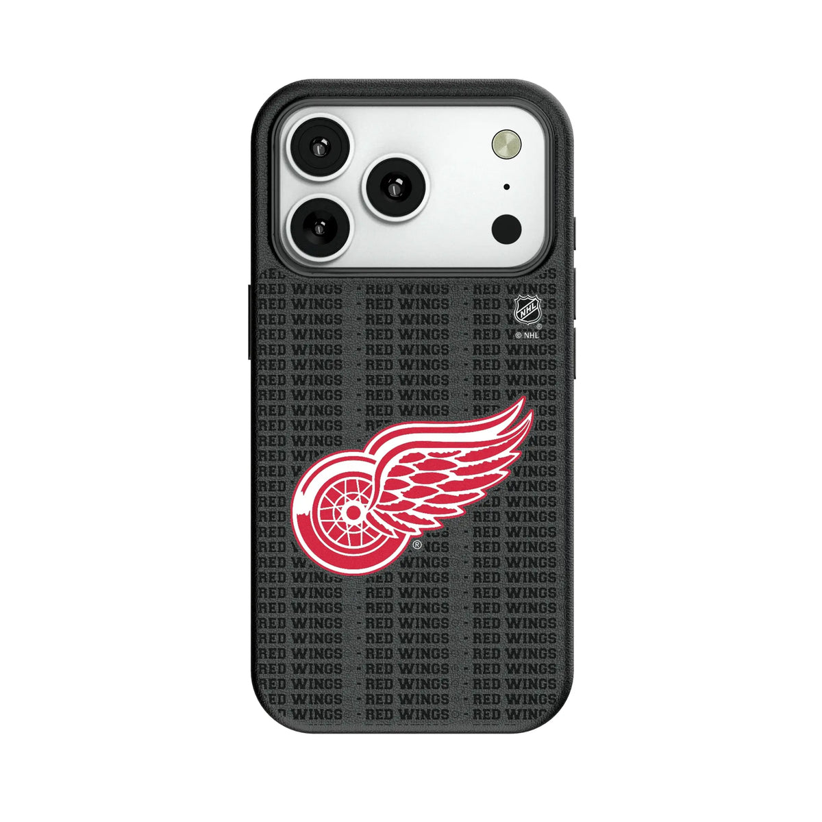 Detroit Red Wings Text Backdrop MagSafe Compatible Phone Case for Apple iPhone 9