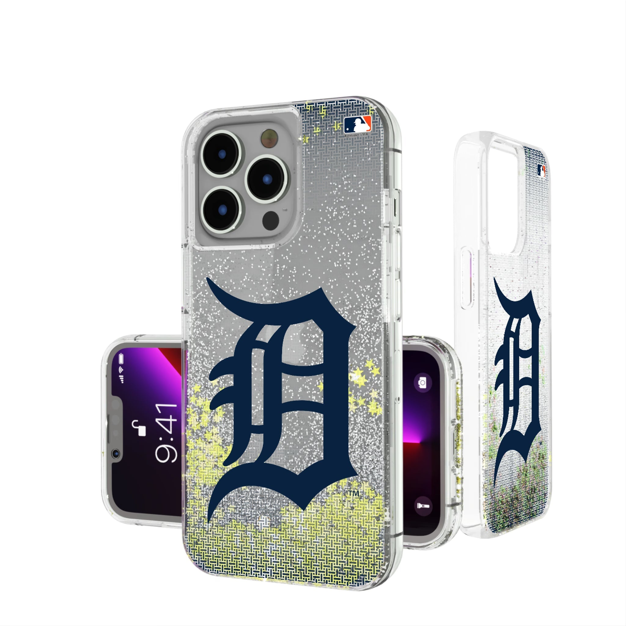Detroit Tigers Linen Glitter Phone Case 17