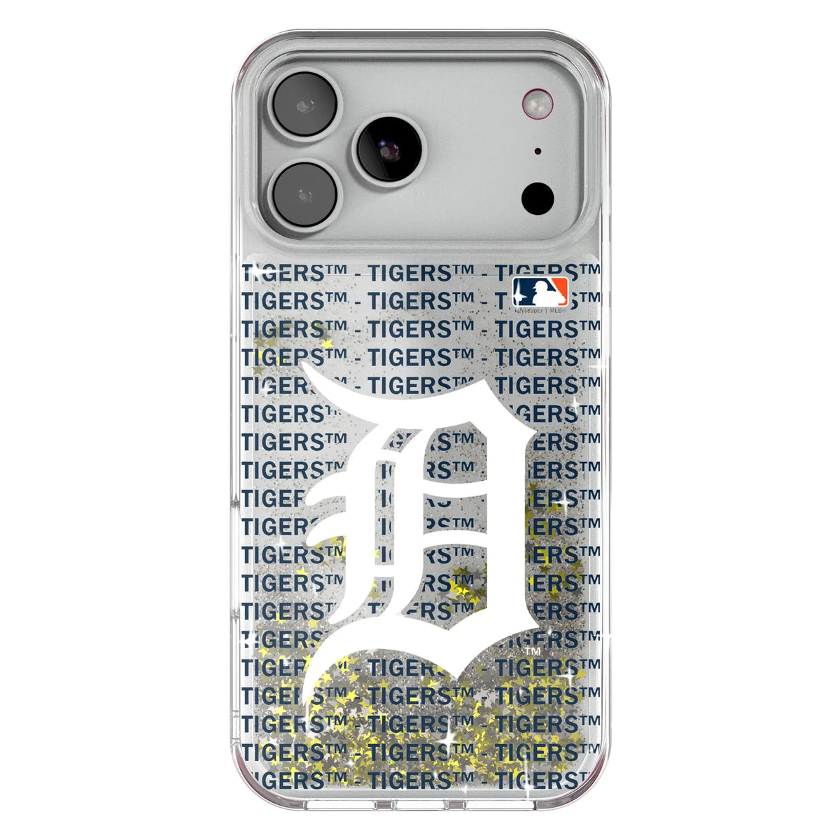 Detroit Tigers Text Backdrop Glitter Phone Case 20