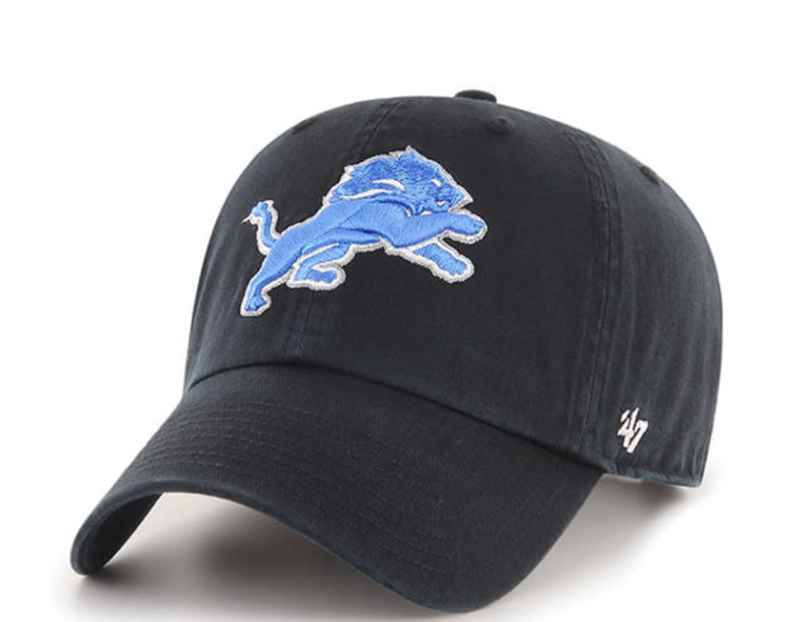 Detroit Lions - Black Clean Up Hat, '47 Brand 1