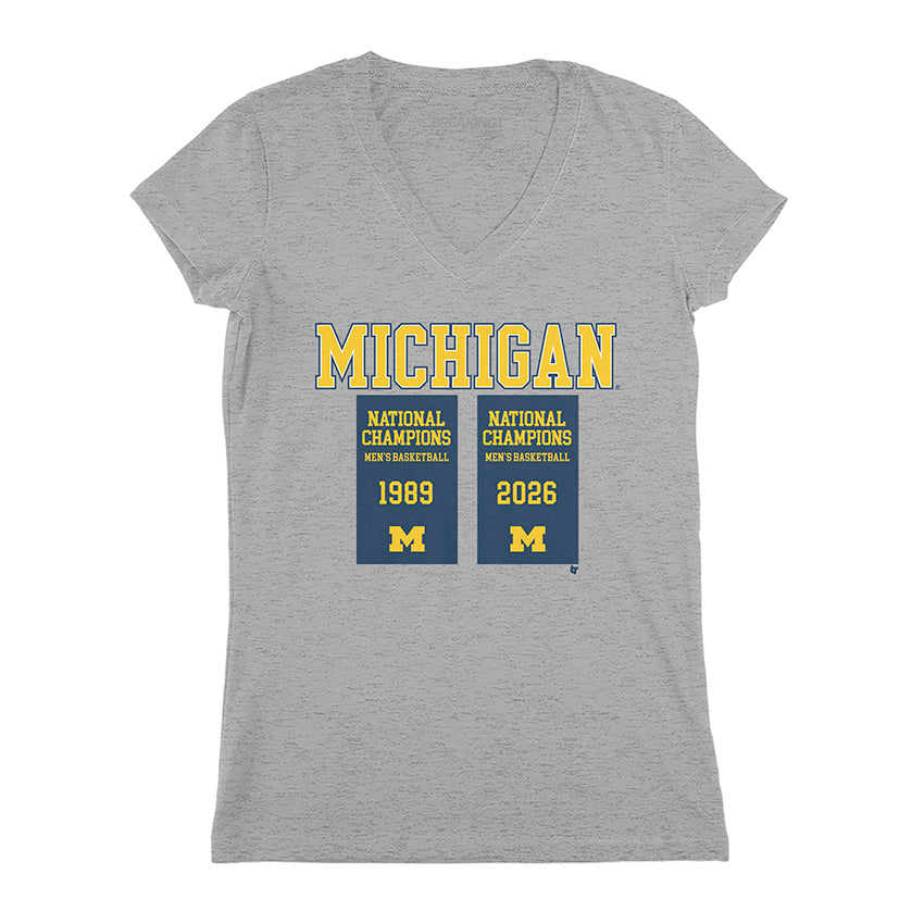 Michigan Wolverines MBB: 2026 National Champions Banners 3