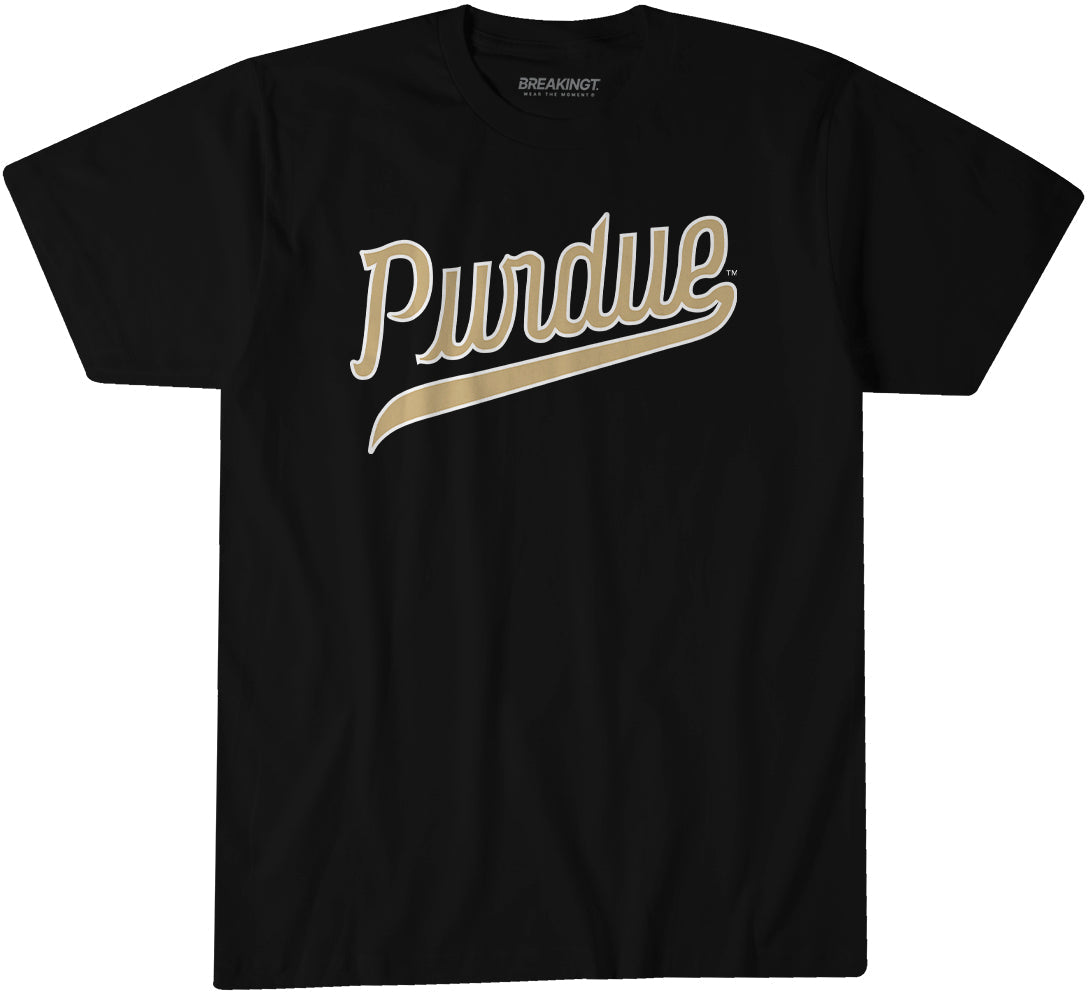 Purdue Boilermakers: Black Script Logo 1