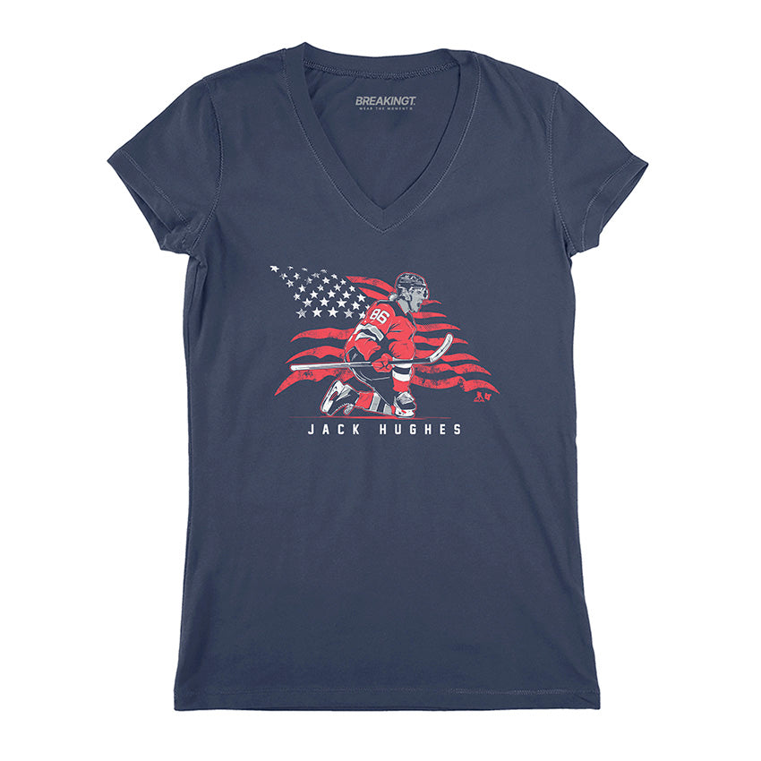 Jack Hughes: Stars & Stripes Superstar Pose 3