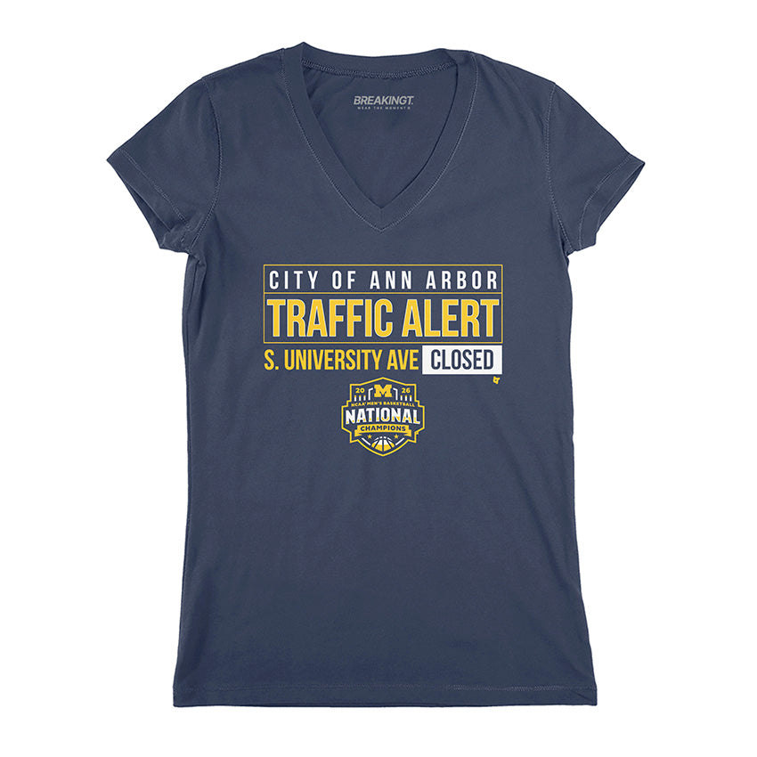 Michigan Wolverines MBB: 2026 National Champions S. University Ave Closed 3