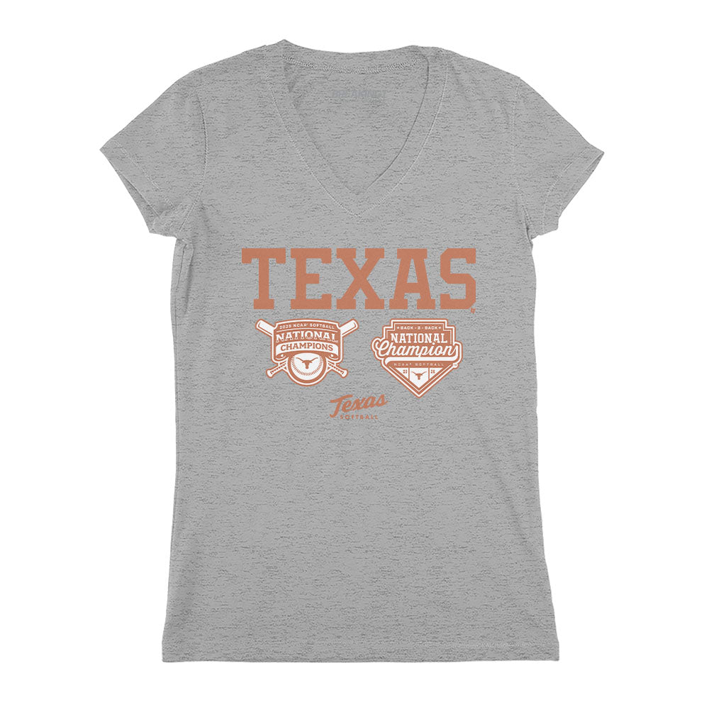 Texas Softball: Back-to-Back Champions Logos 3