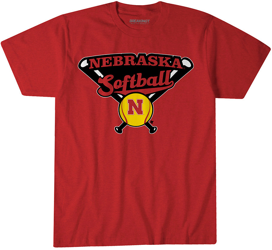 Nebraska Softball: Crossed Bats 1