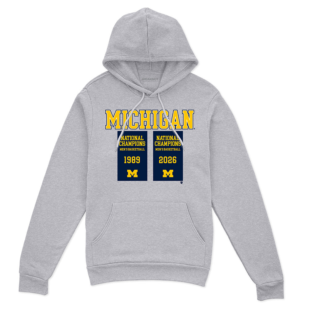Michigan Wolverines MBB: 2026 National Champions Banners 2