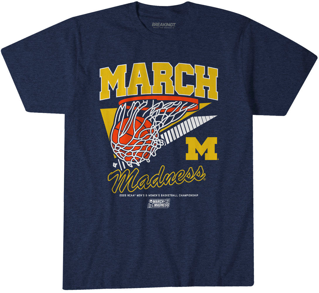 Michigan Wolverines MBB & WBB: 2026 March Madness Retro Swish 1
