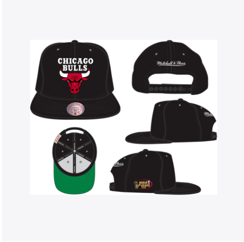 Chicago Bulls - NBA Top Spot Snapback Black Hat 1
