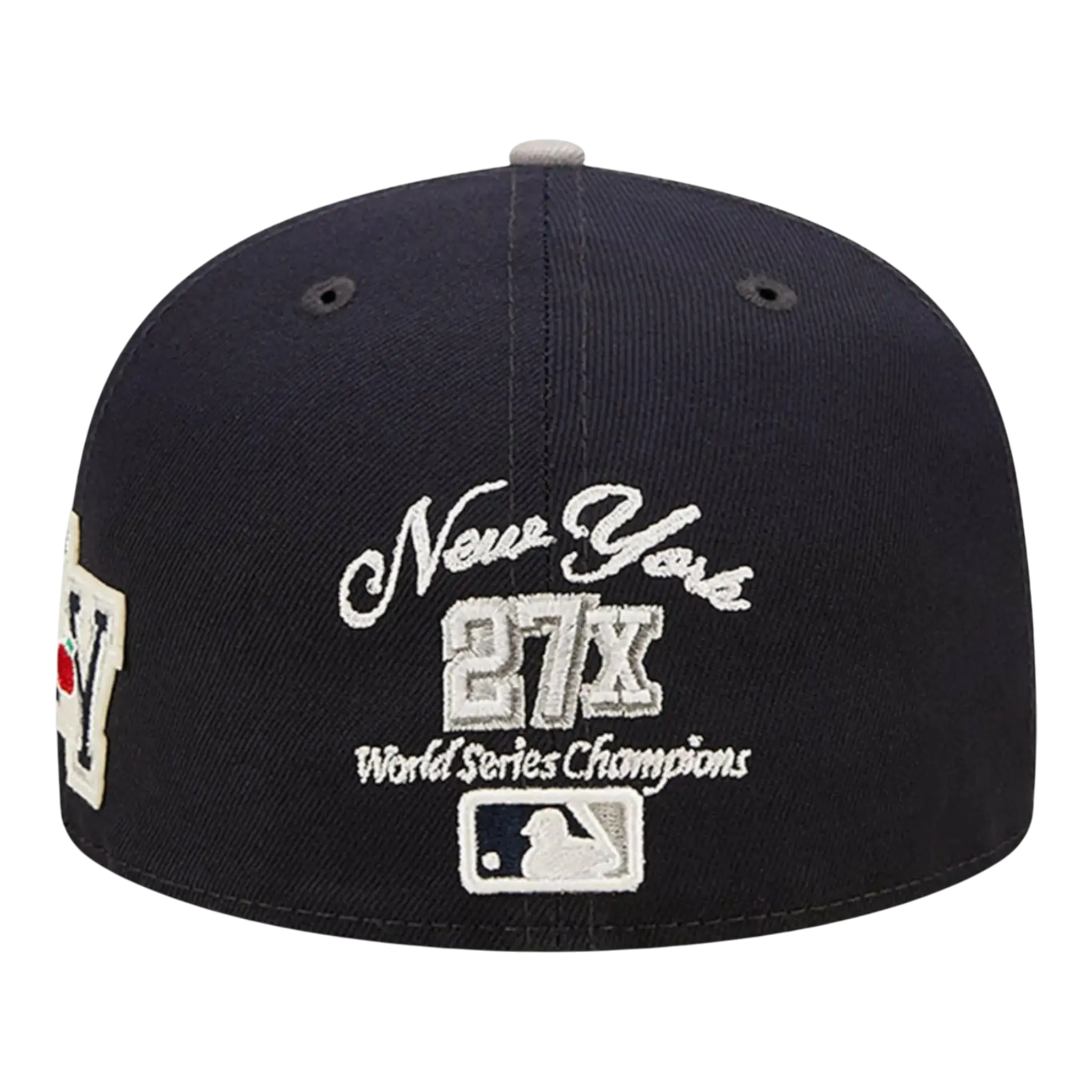 New Era 59Fifty MLB New York Yankees Letterman Fitted Hat Navy/Grey 2
