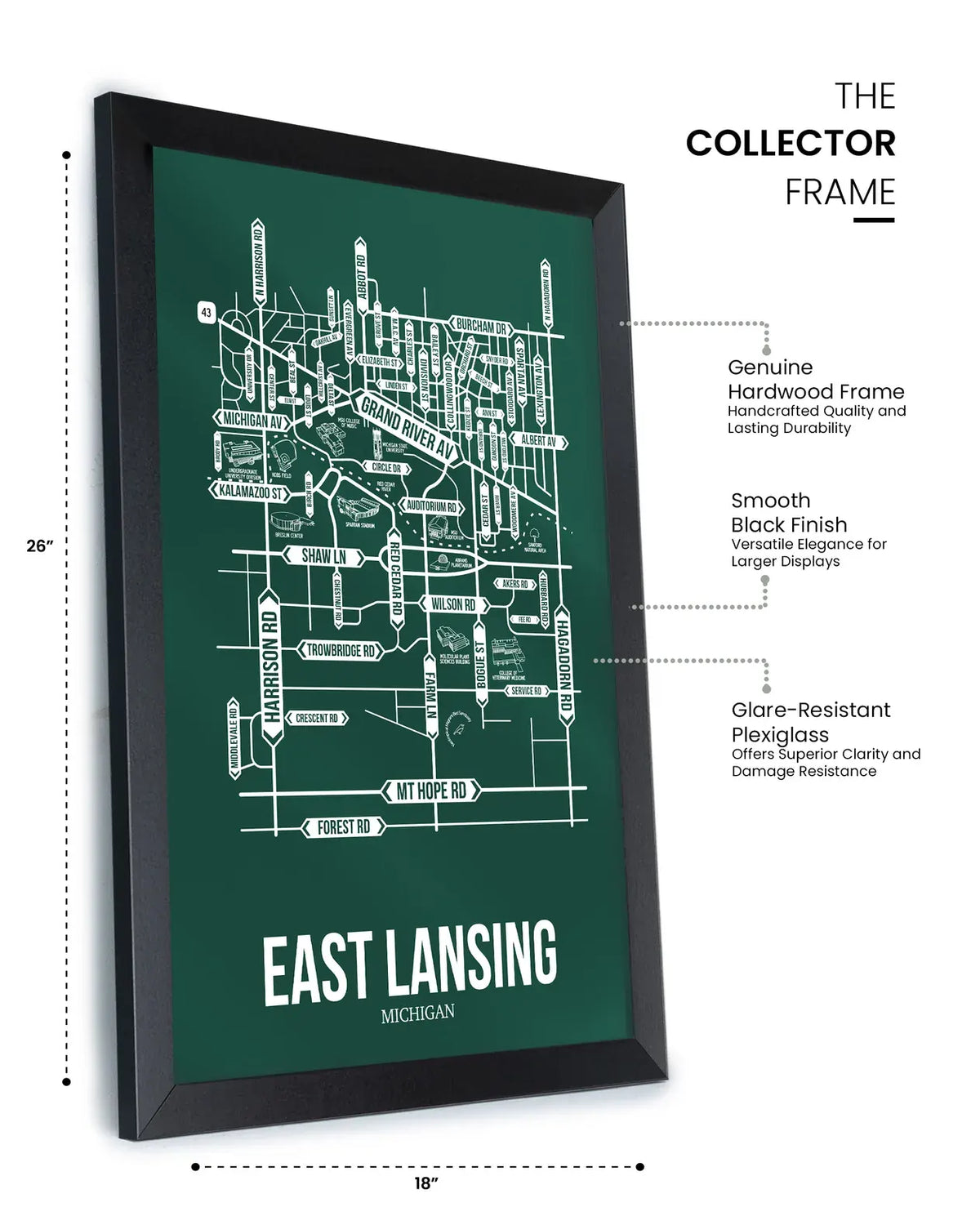 East Lansing, Michigan street map 12