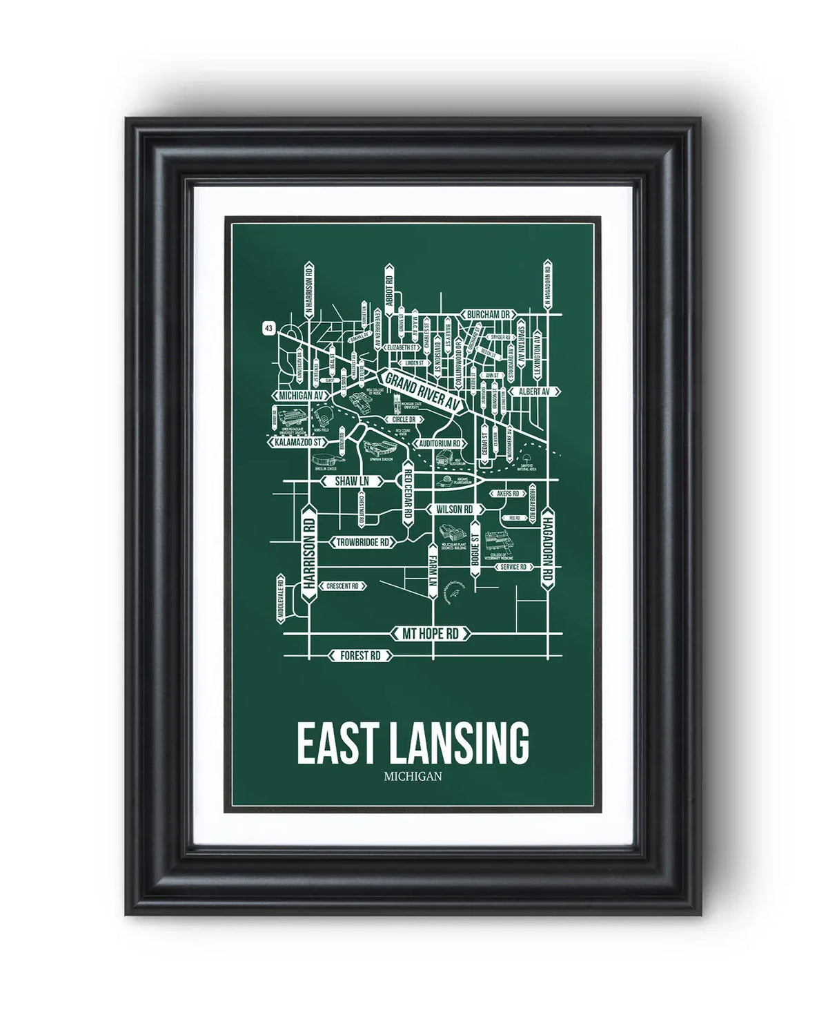 East Lansing, Michigan street map 13