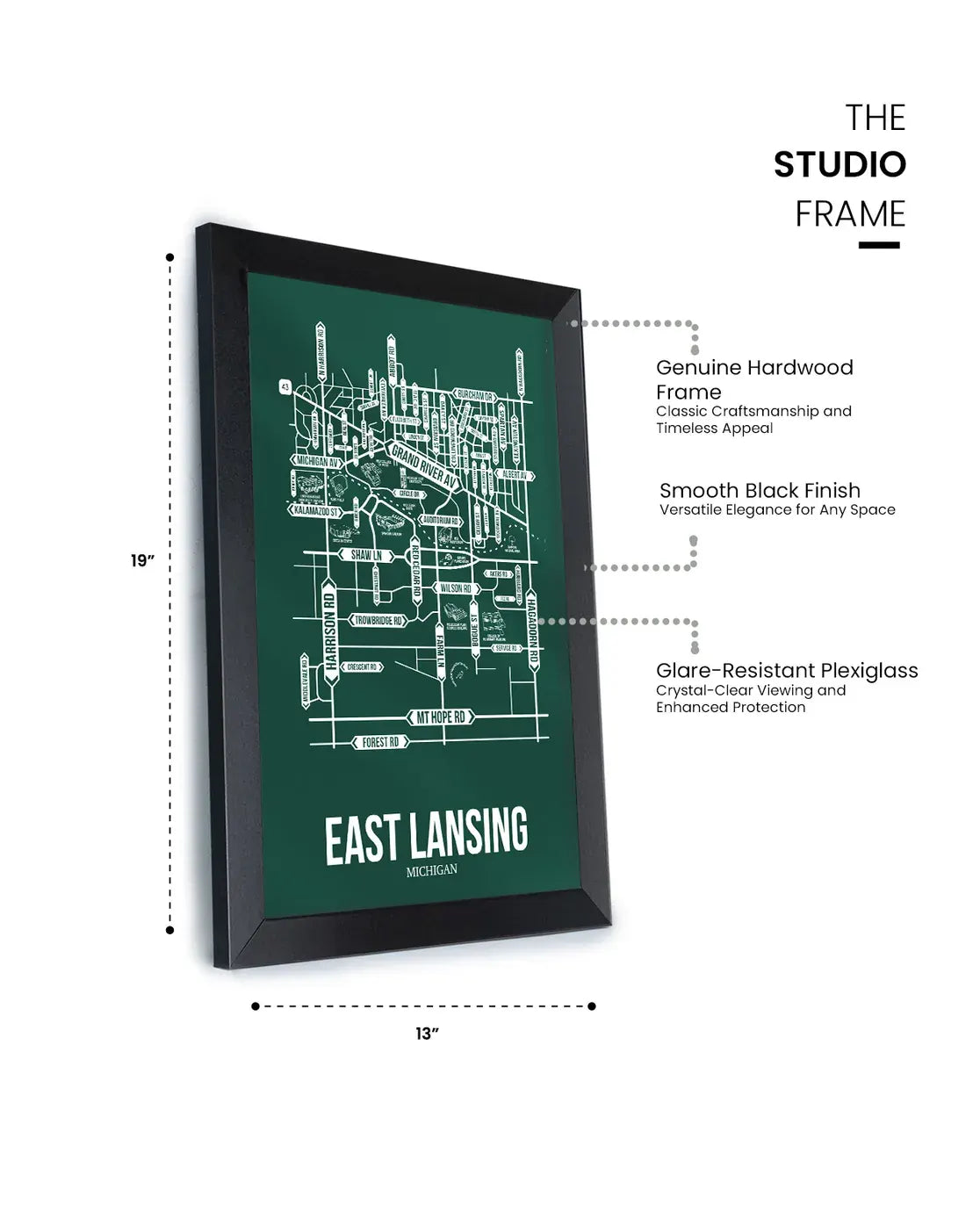 East Lansing, Michigan street map 11