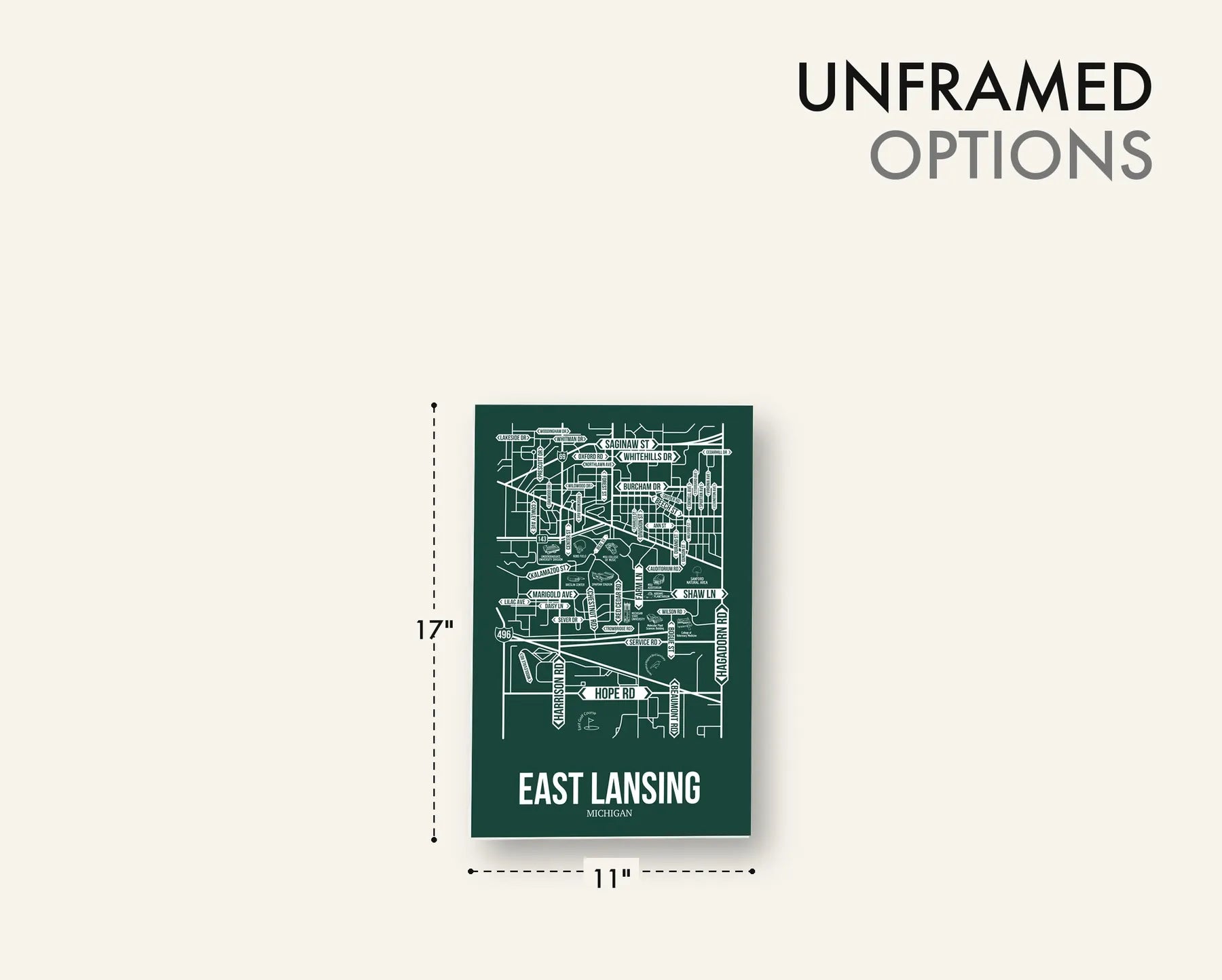 East Lansing, Michigan street map 17