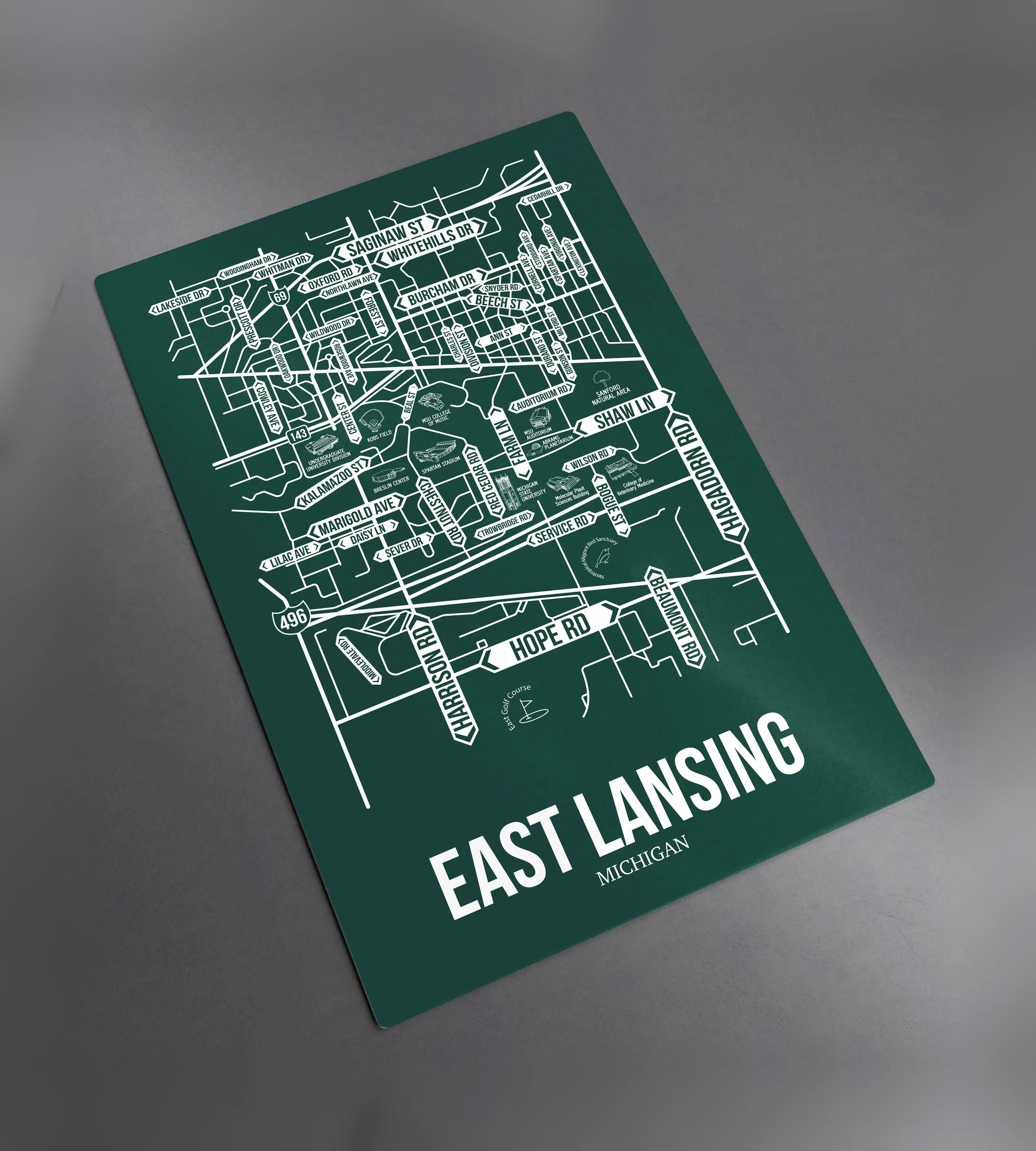 East Lansing, Michigan street map 2