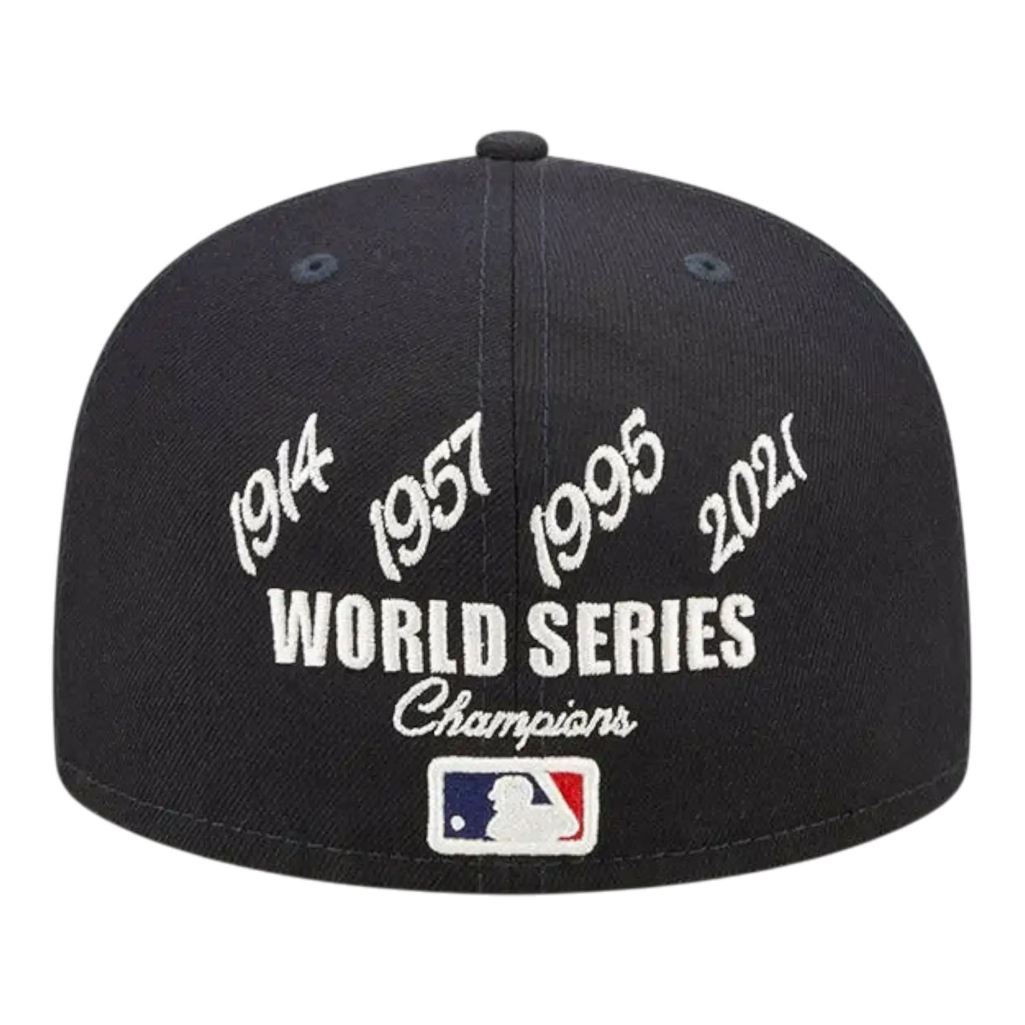New Era Atlanta Braves Crown Champs WS Men Fitted Hat Navy 2