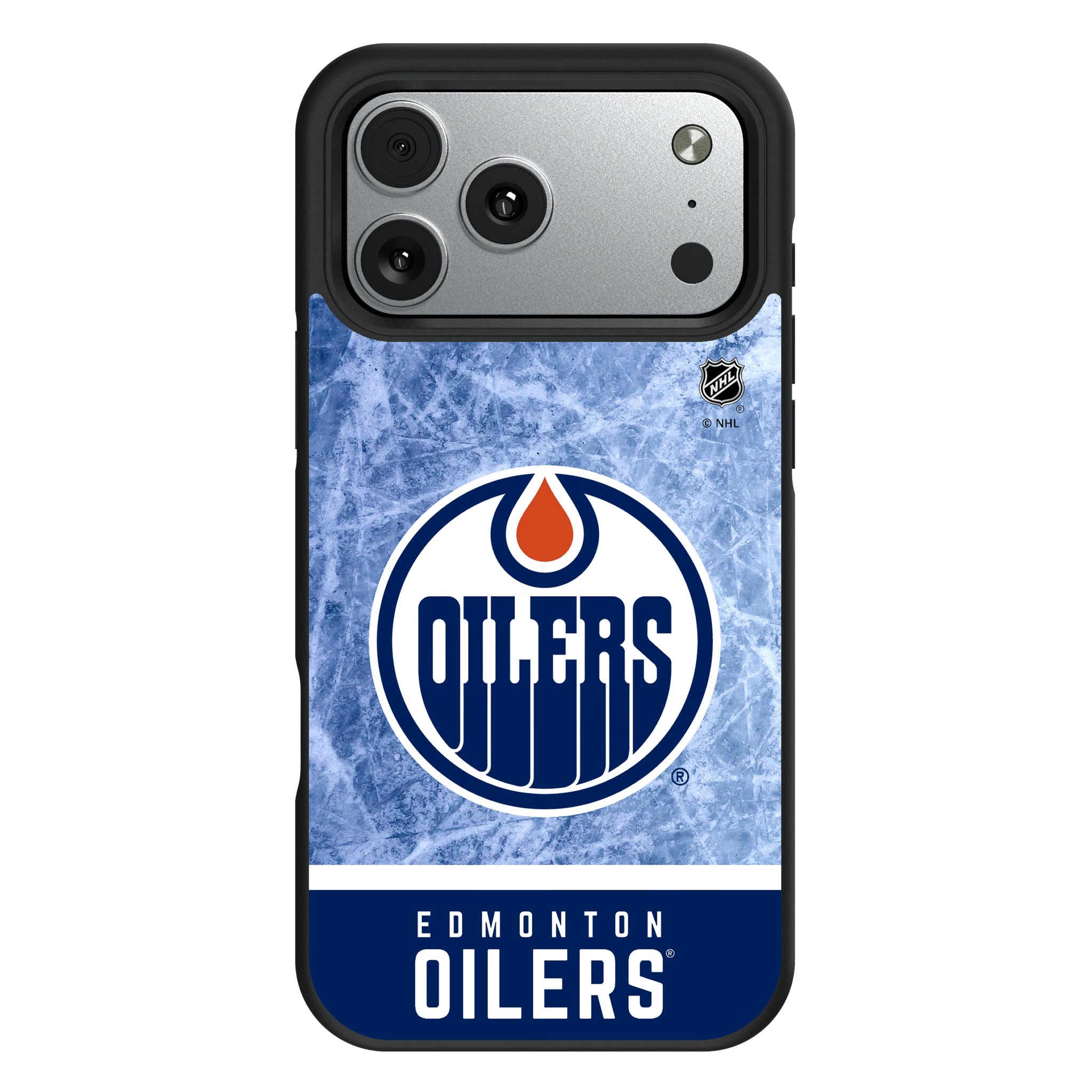 Edmonton Oilers Ice Wordmark Bump Phone Case 11