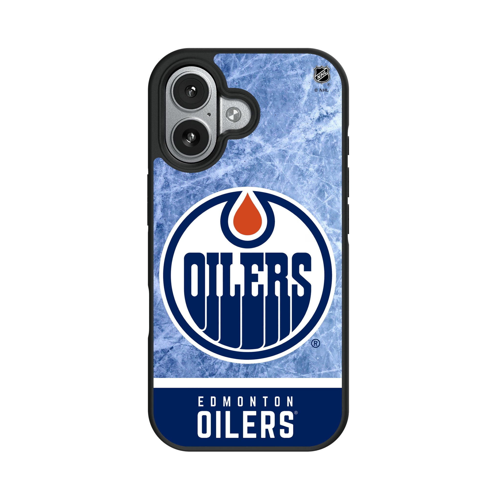 Edmonton Oilers Ice Wordmark Bump Phone Case 8