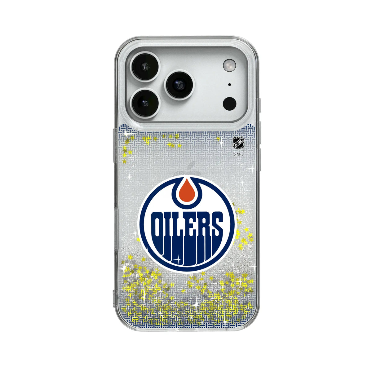 Edmonton Oilers Linen Glitter Phone Case 18