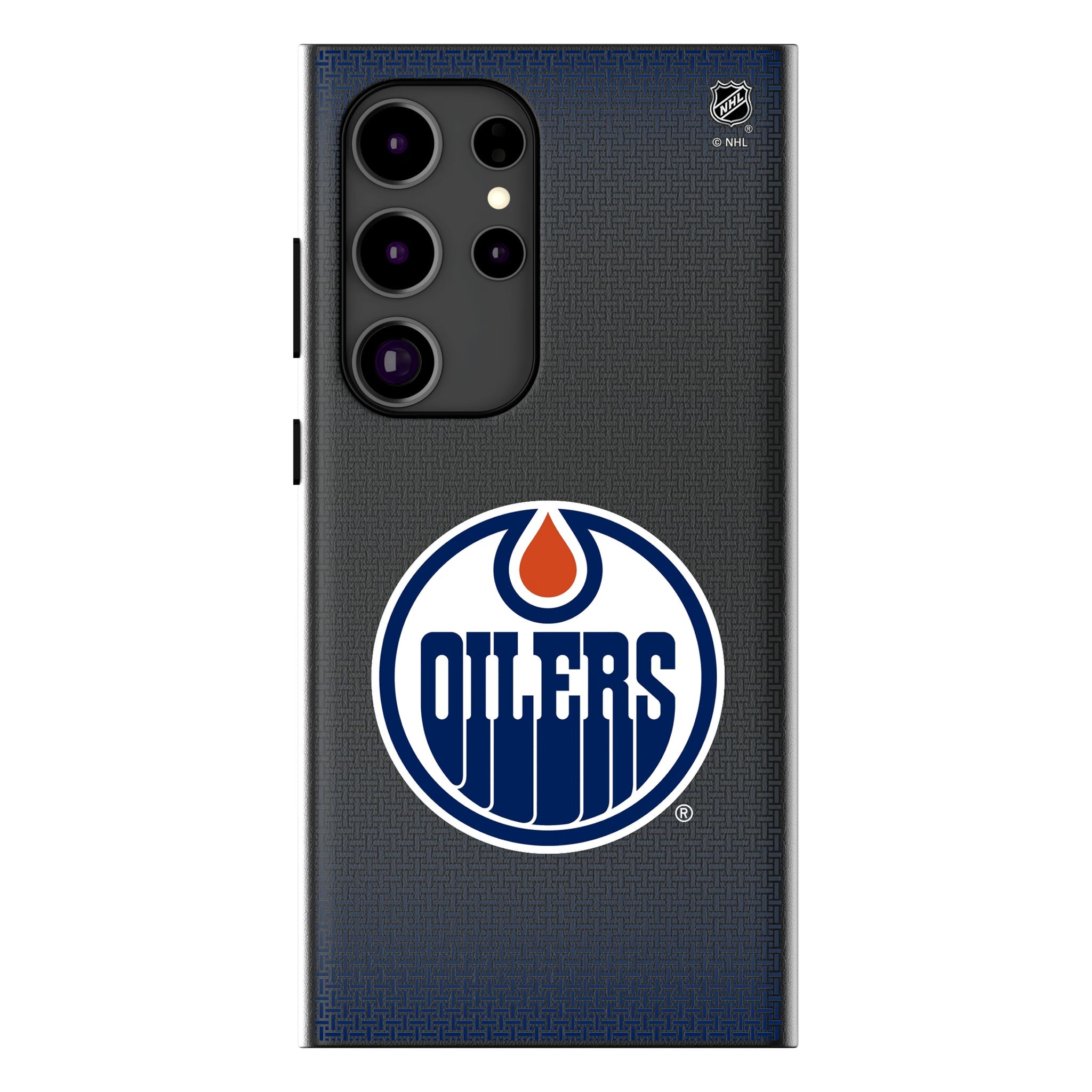 Edmonton Oilers Linen MagSafe Compatible Phone Case for Samsung Galaxy 15
