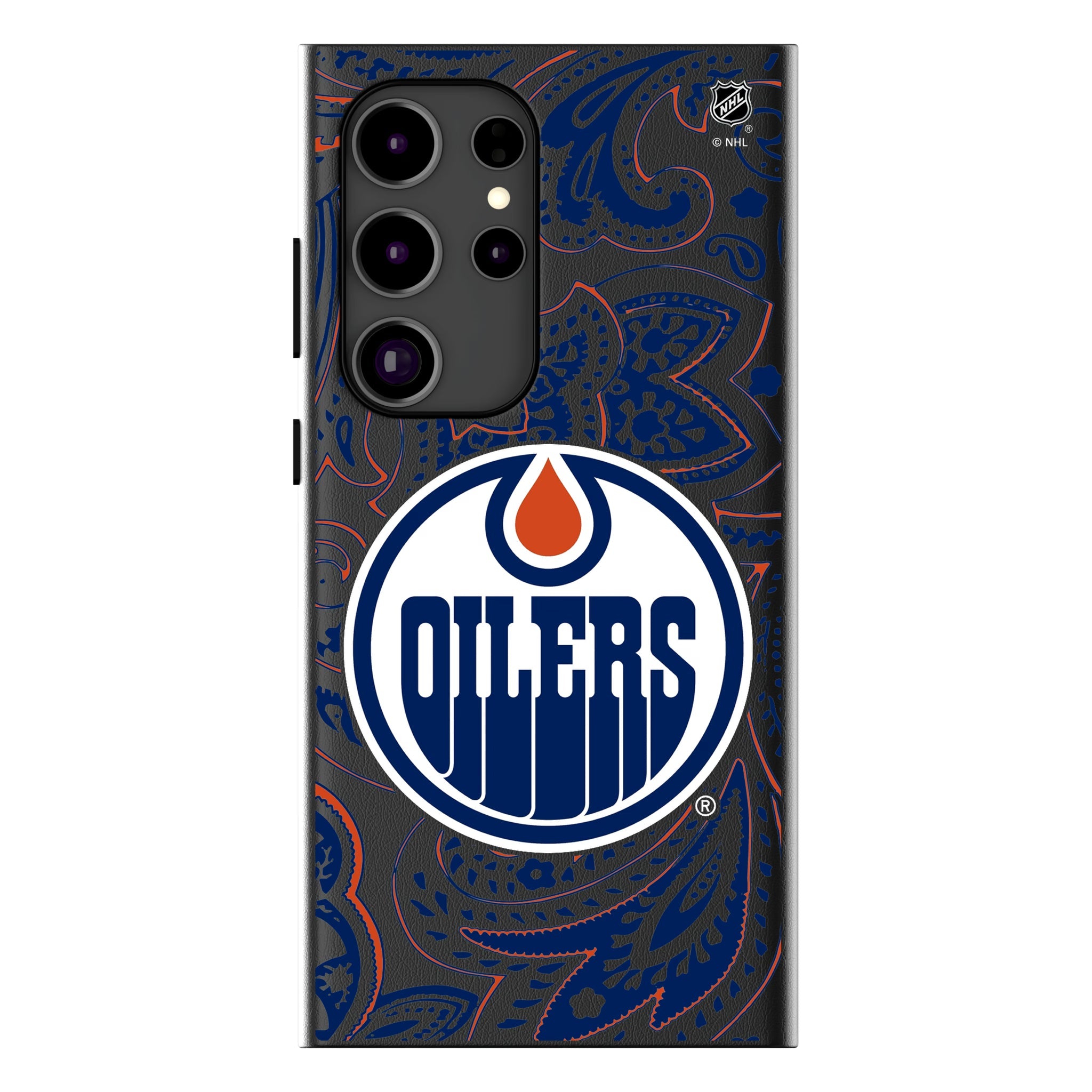 Edmonton Oilers Paisley MagSafe Compatible Phone Case for Samsung Galaxy 15