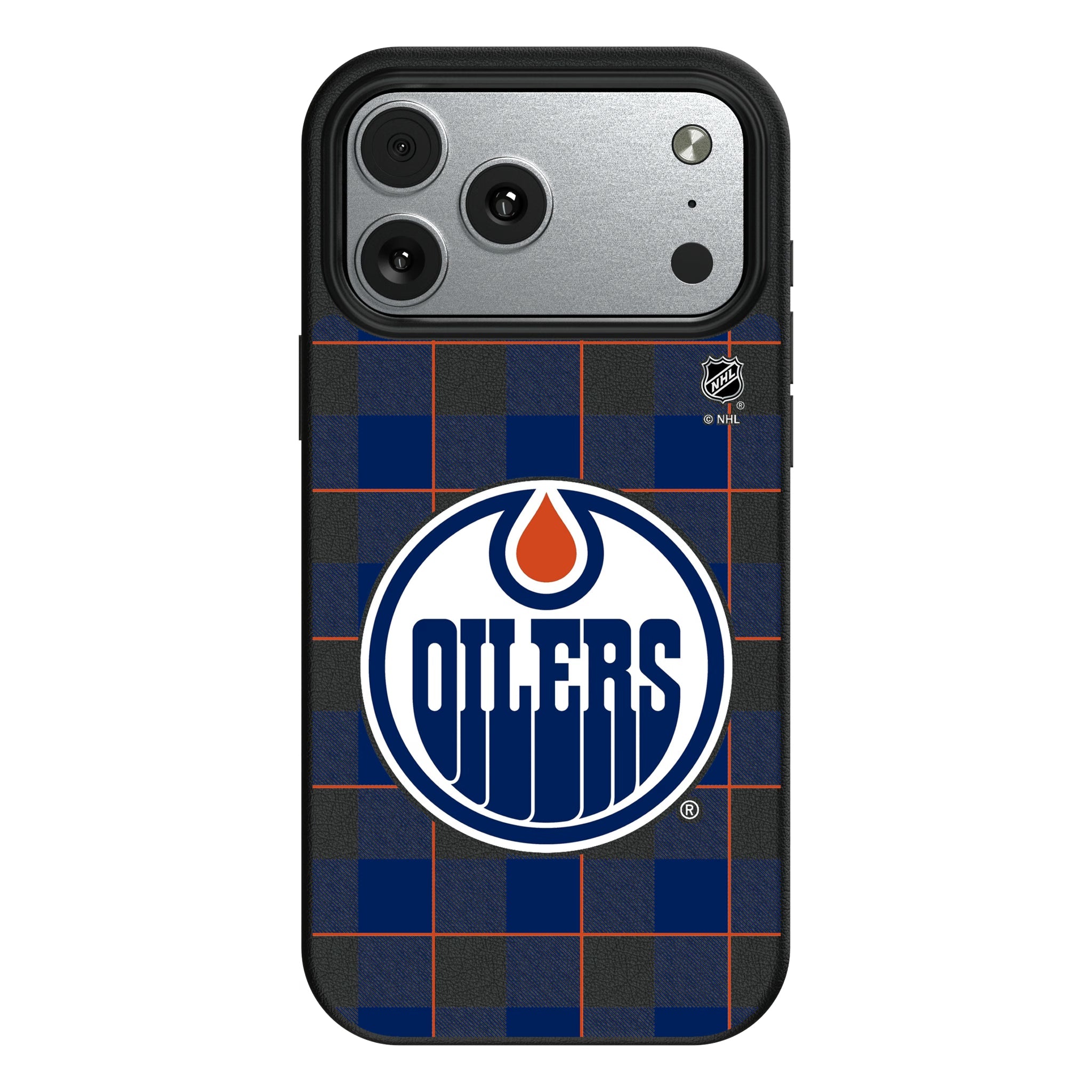Edmonton Oilers Plaid MagSafe Compatible Phone Case for Apple iPhone 9