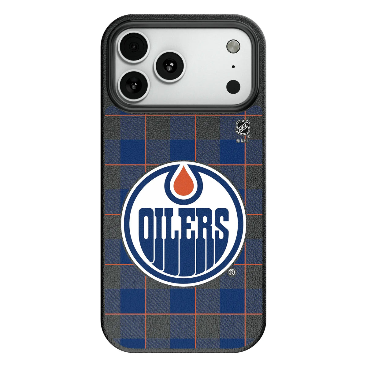 Edmonton Oilers Plaid MagSafe Compatible Phone Case for Apple iPhone 10