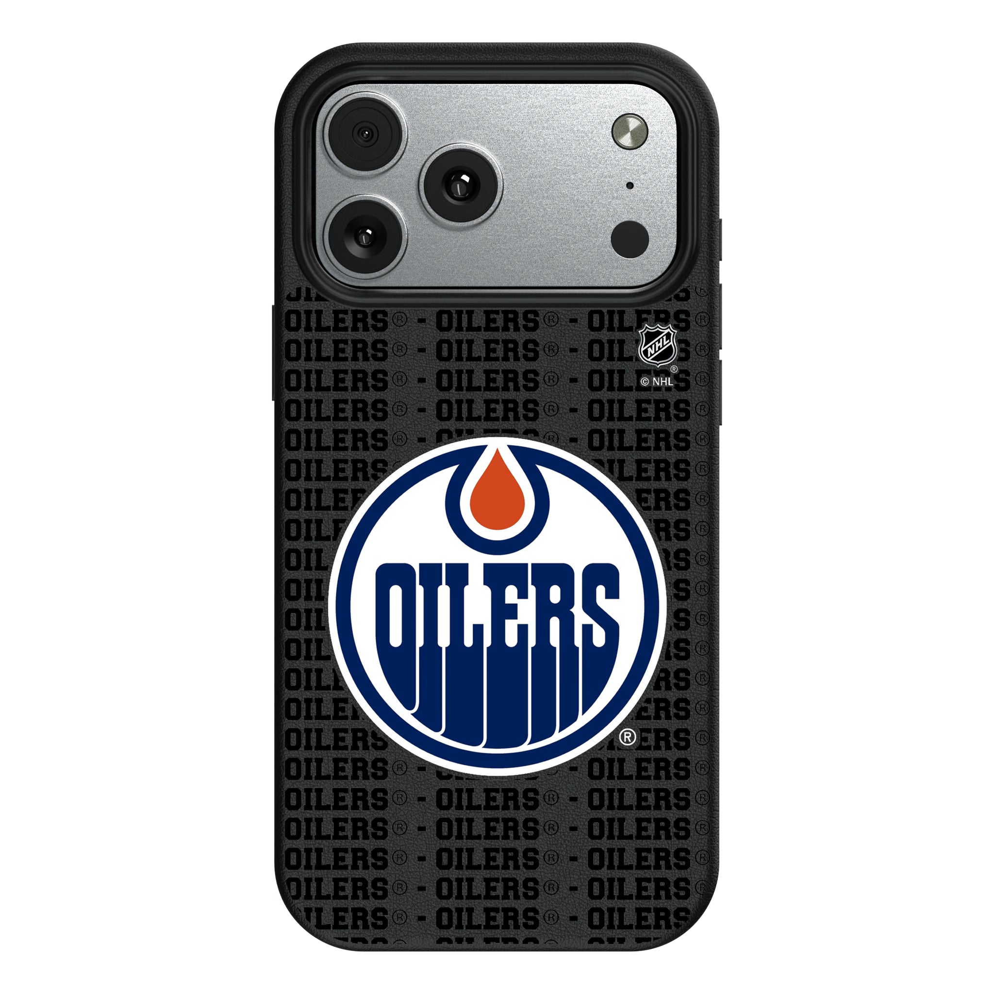 Edmonton Oilers Text Backdrop MagSafe Compatible Phone Case for Apple iPhone 10