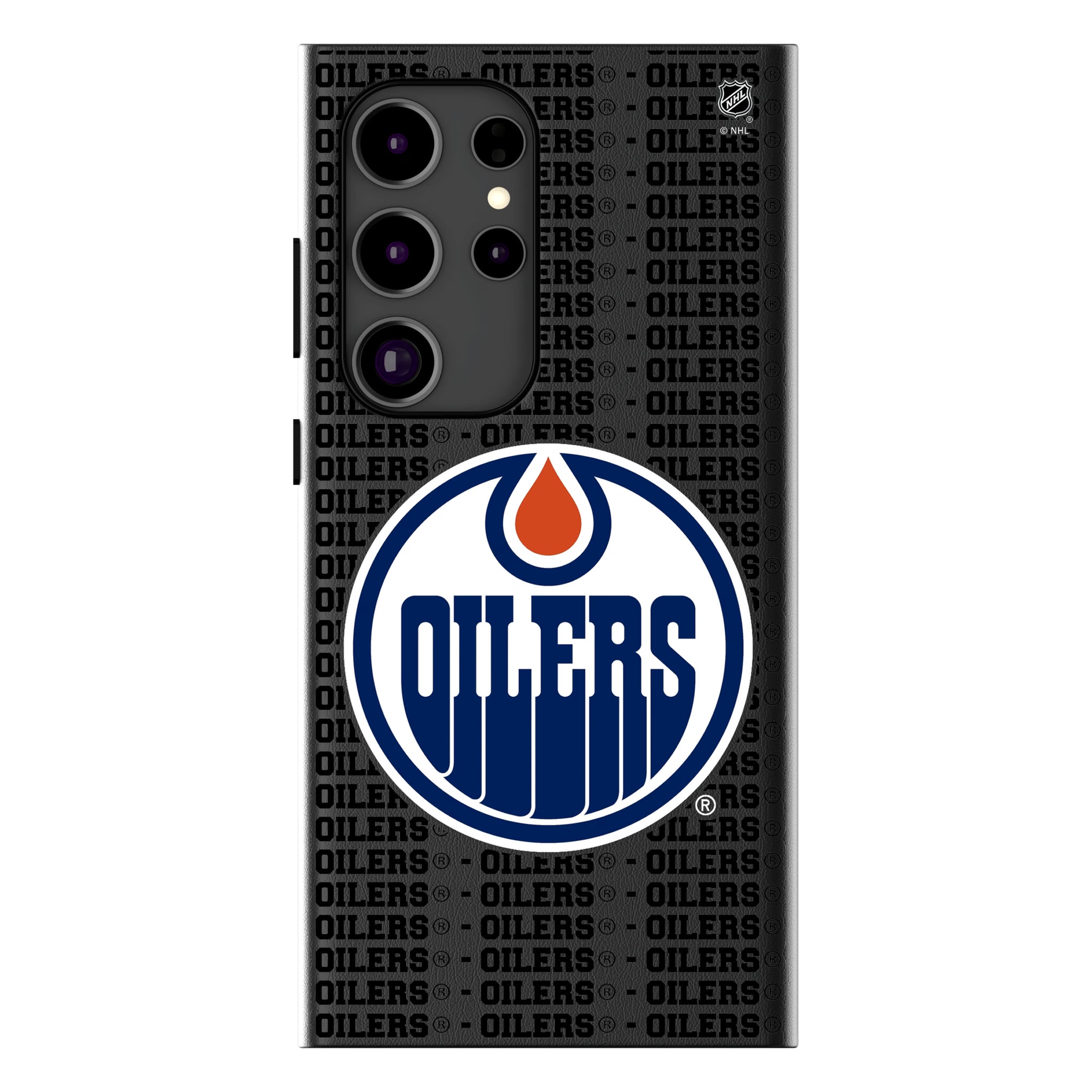 Edmonton Oilers Text Backdrop MagSafe Compatible Phone Case for Samsung Galaxy 13